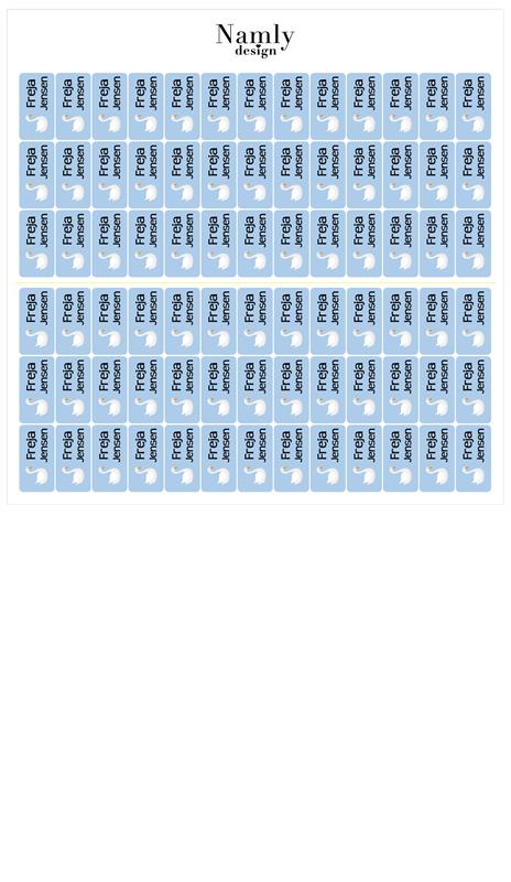 Självhäftande Namnlappar 70 st
