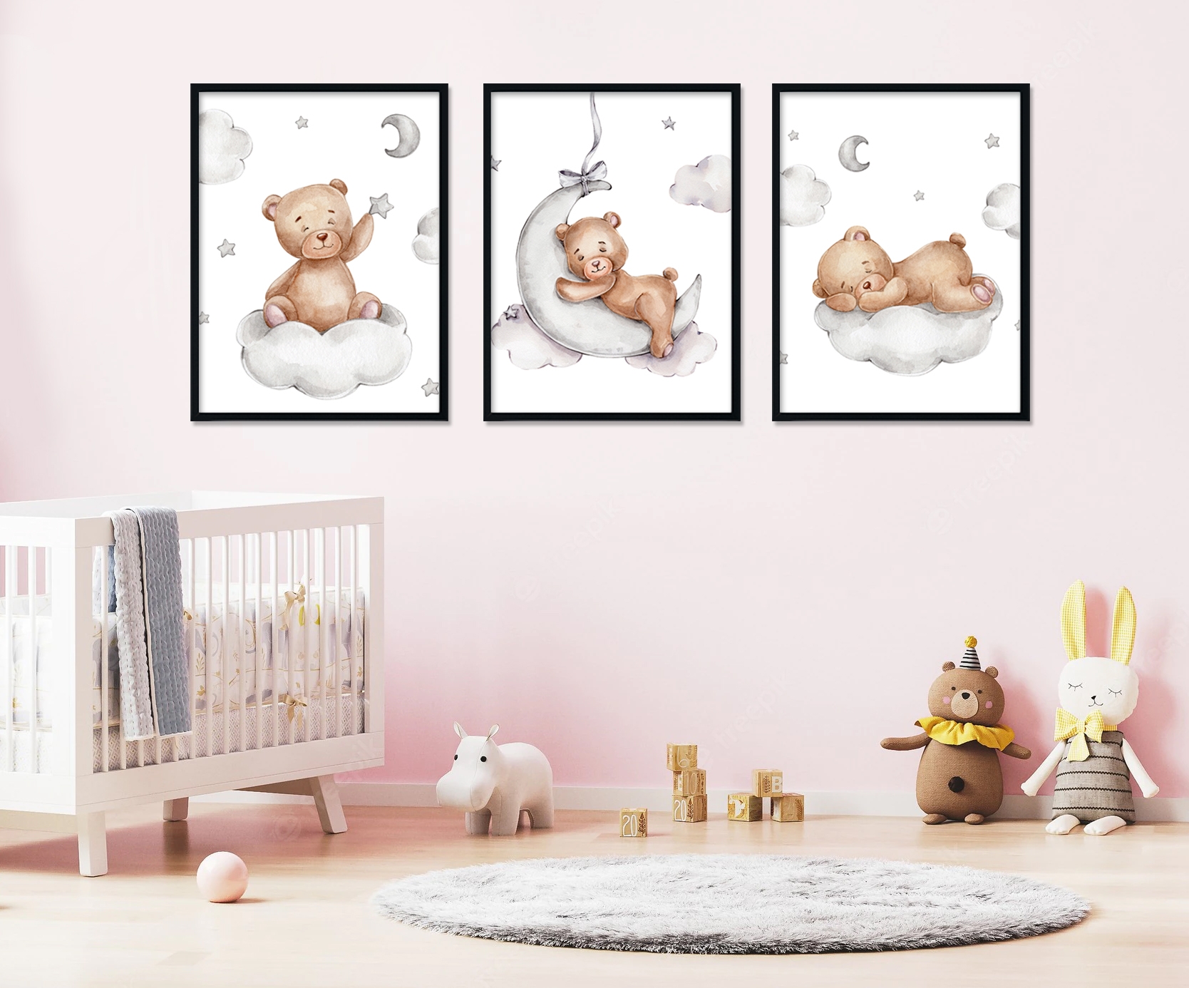 Posters - Bear in the Clouds / Set om 3