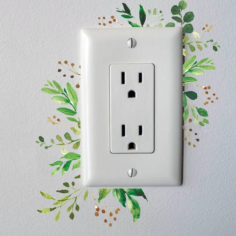 Switch-dekal - Gröna löv