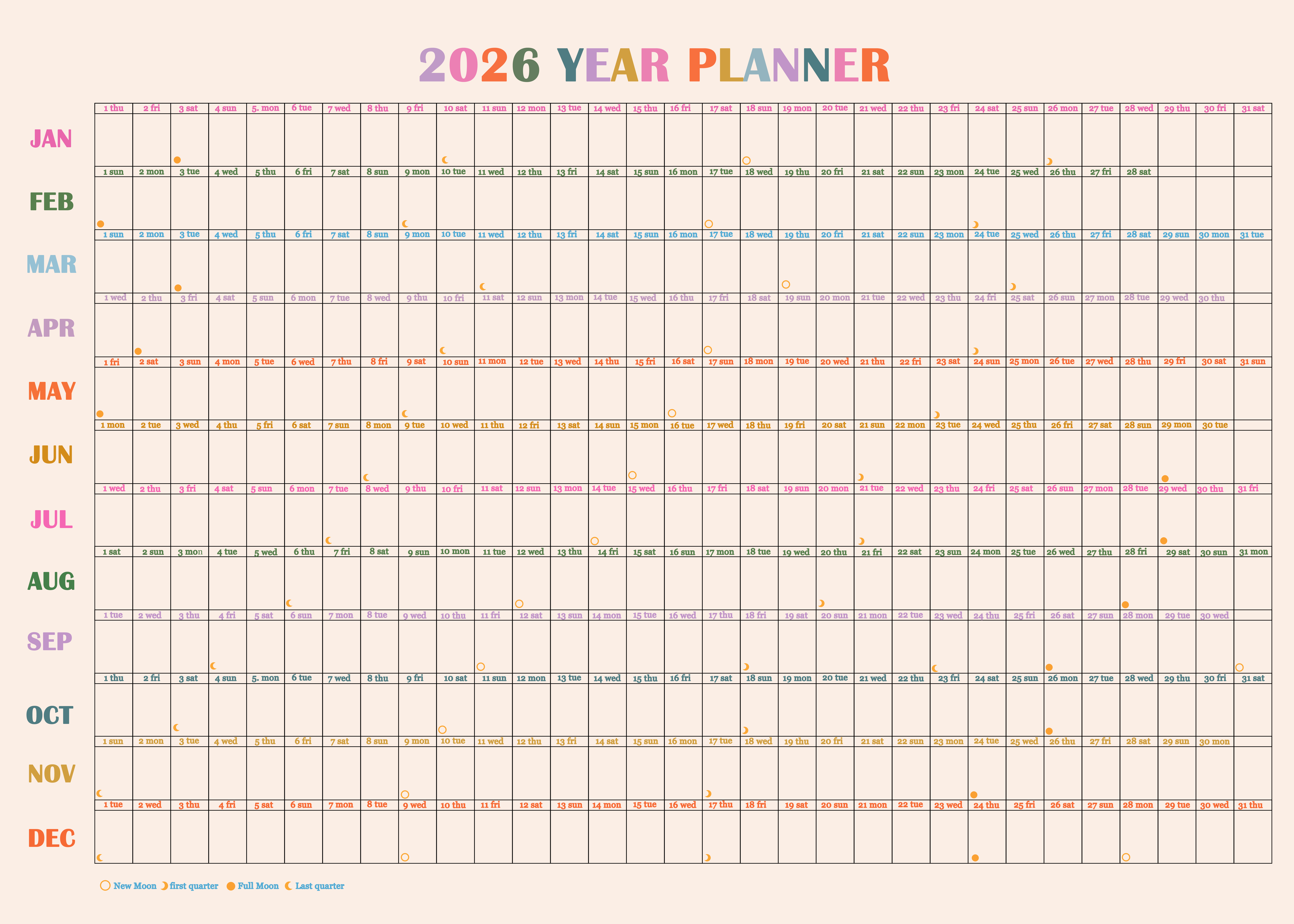 Poster - 2026 Årsplanerare