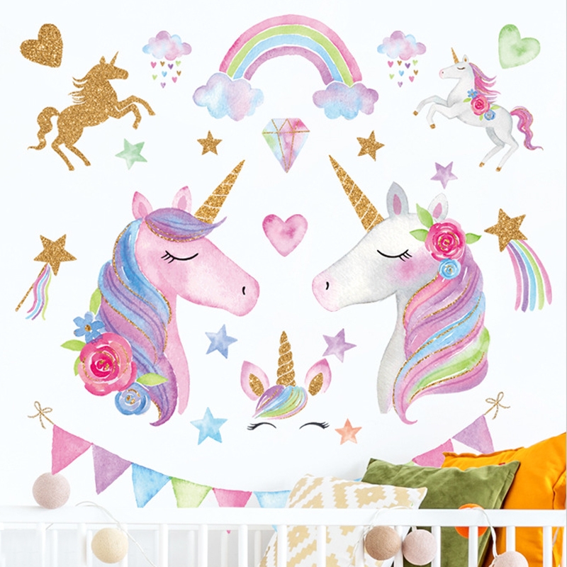 VÄGGDEKOR - Glitter Unicorns