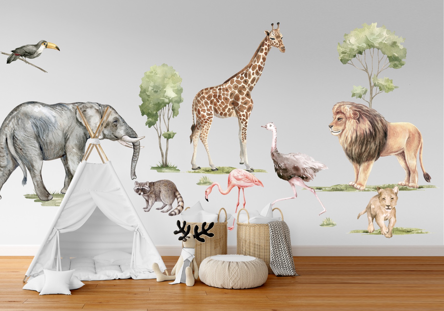 Väggdekal - Savanna Wonderland Set