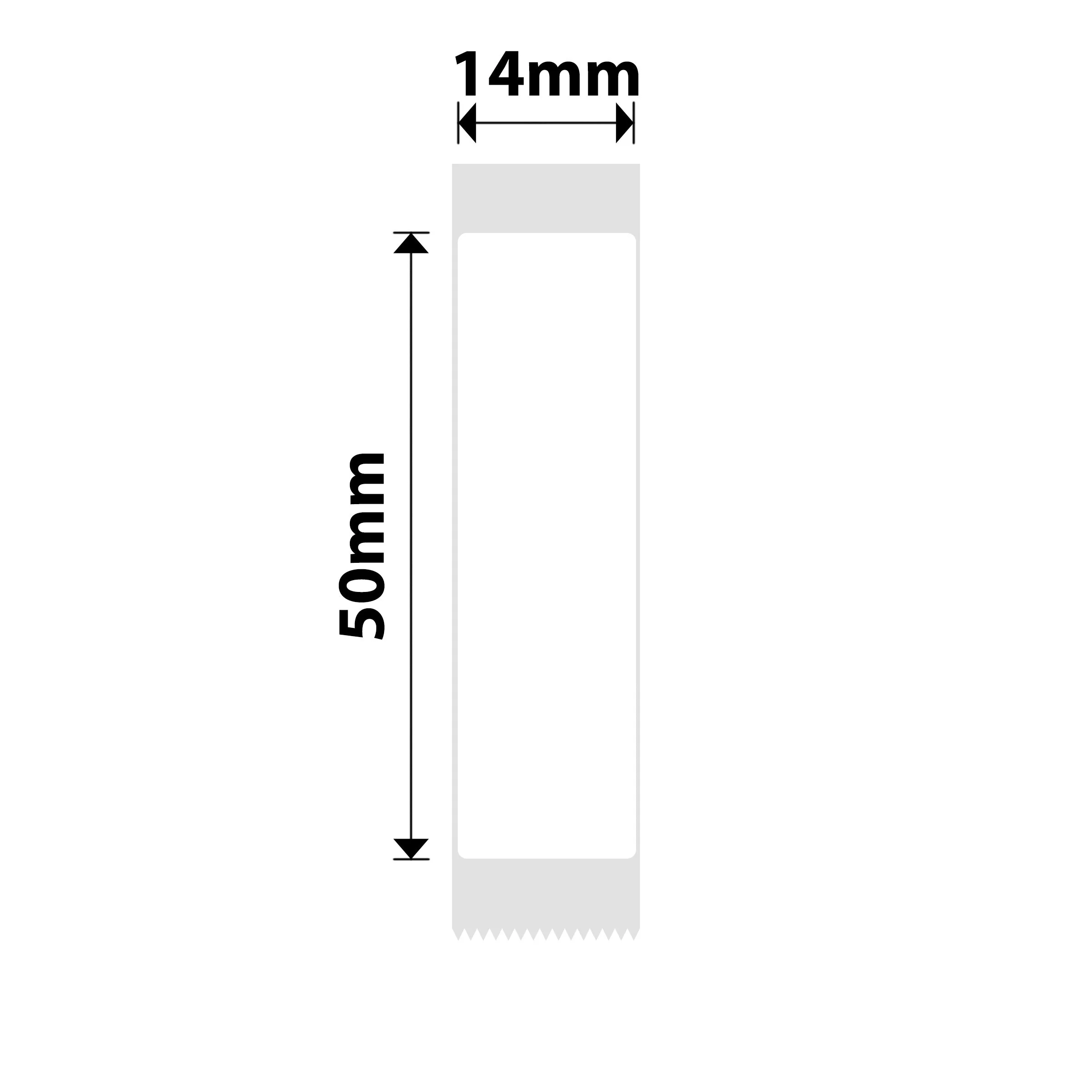 NIIMBOT Etiketter Klistermärken B18-serien 14 x 50mm / 125 st / Vit