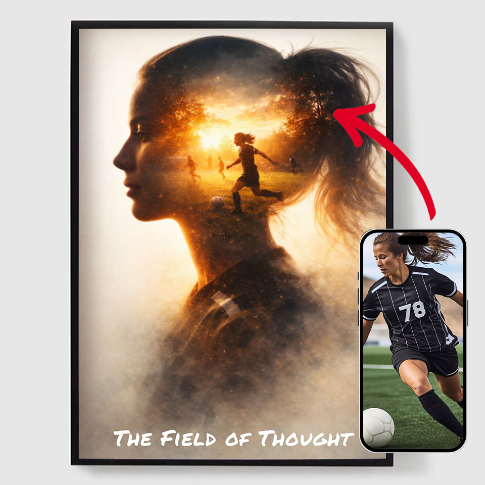 Personlig Poster - Filmisk Fotbollsporträtt - AI Poster