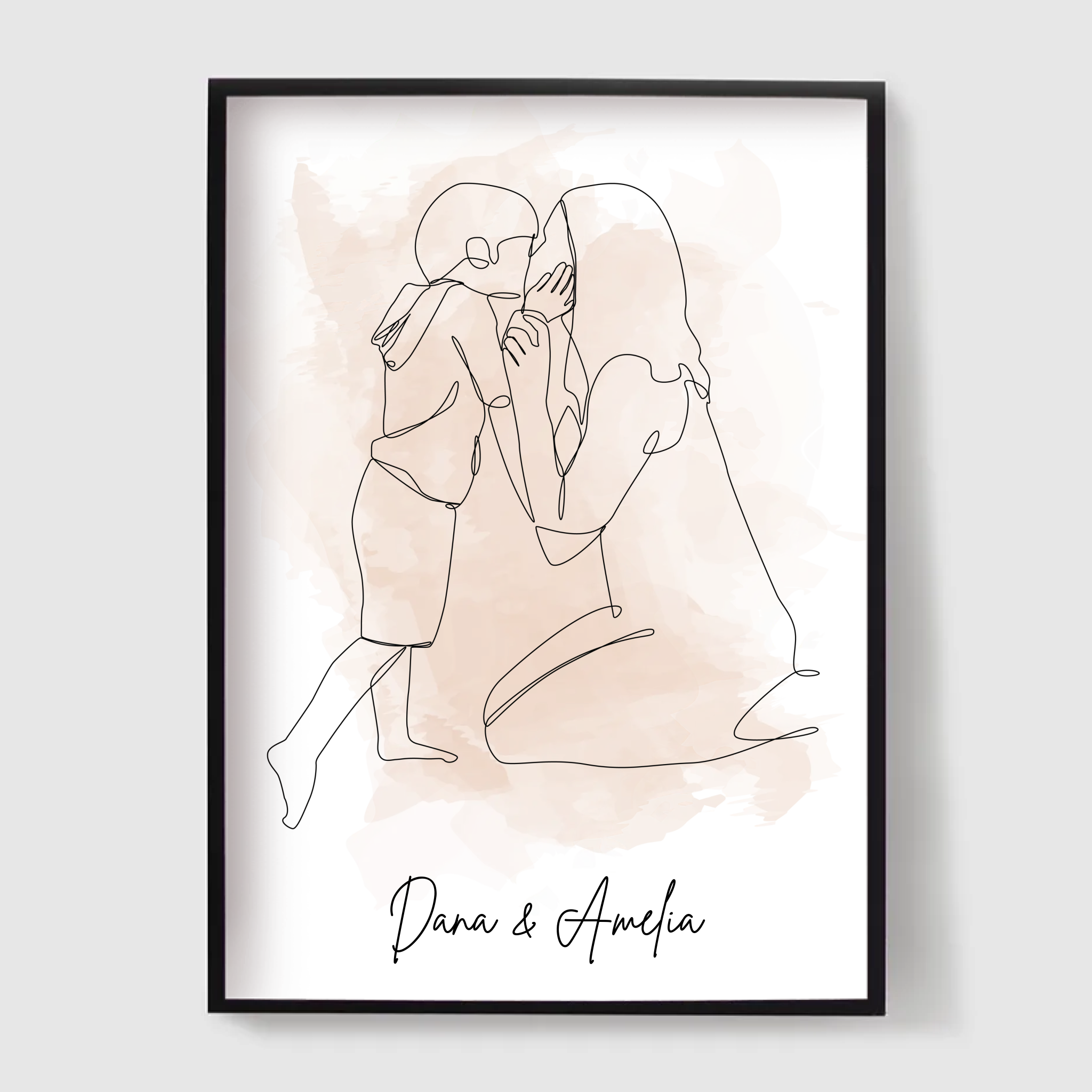 Personlig Poster - Mor och Barn Illustration