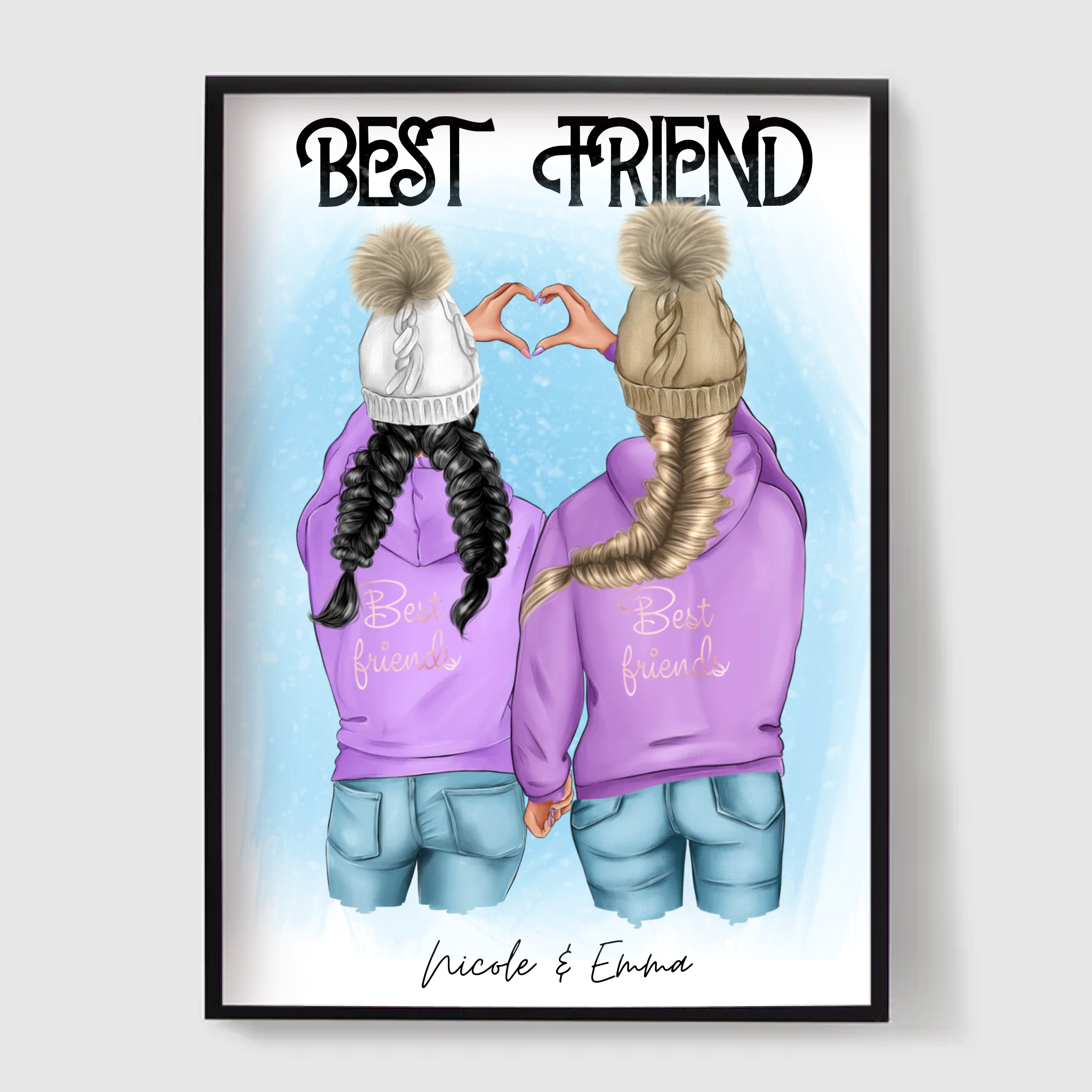 Personlig Poster - Bästa Vän Duo