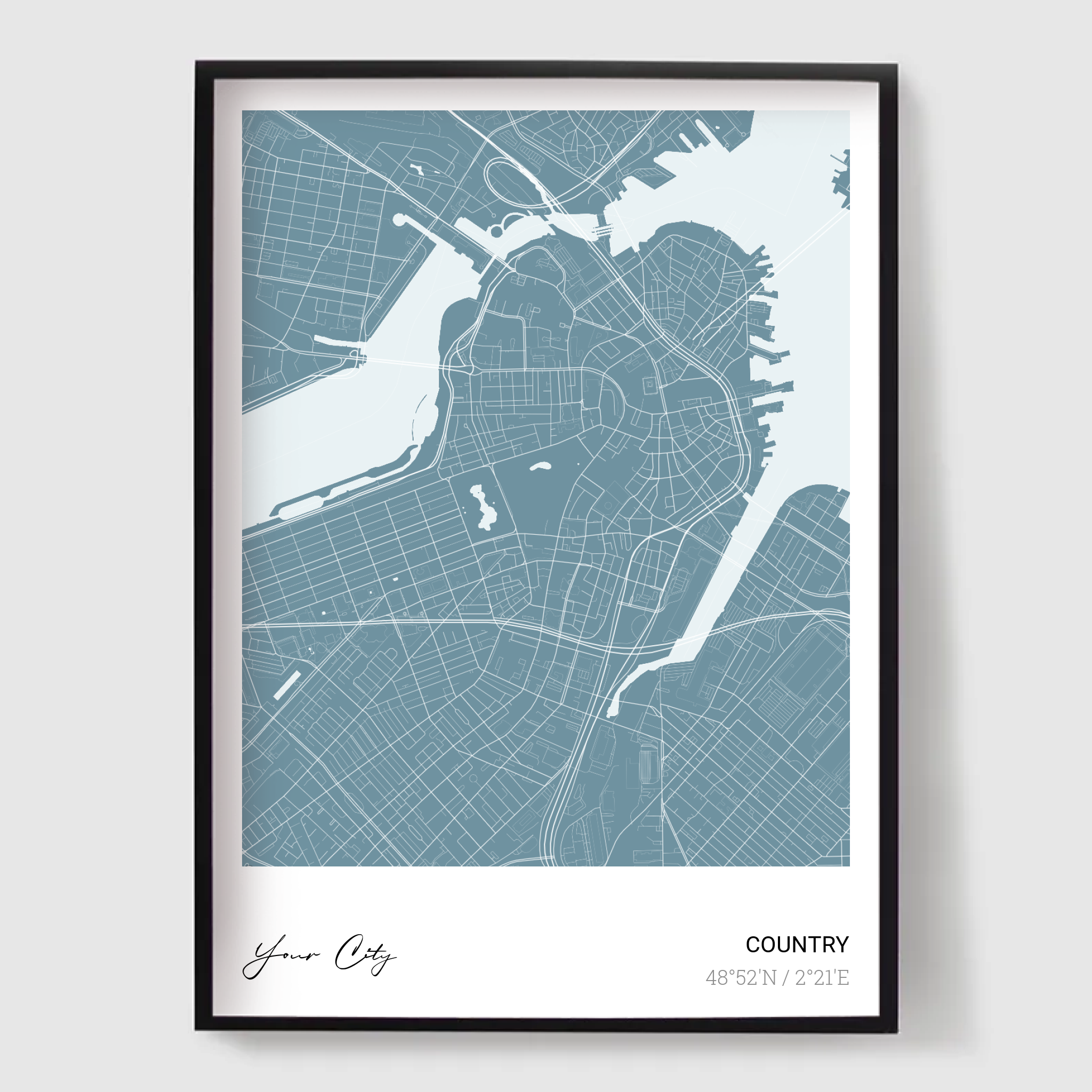 Personlig Poster – Konstnärlig Kartposter