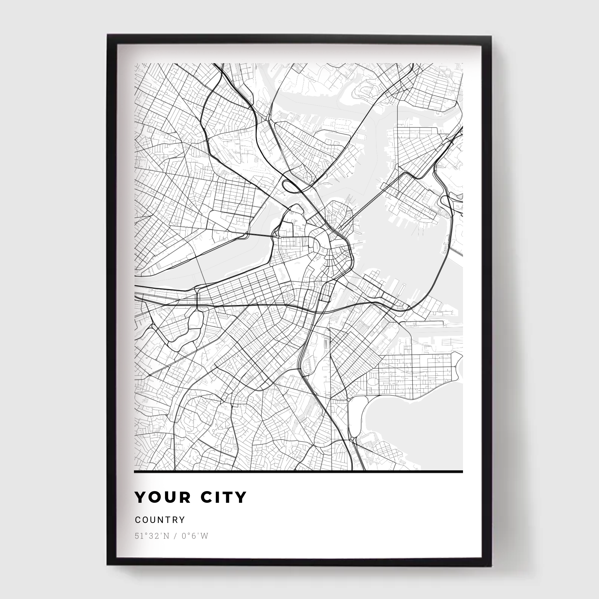Personlig Poster – Designad Kartposter