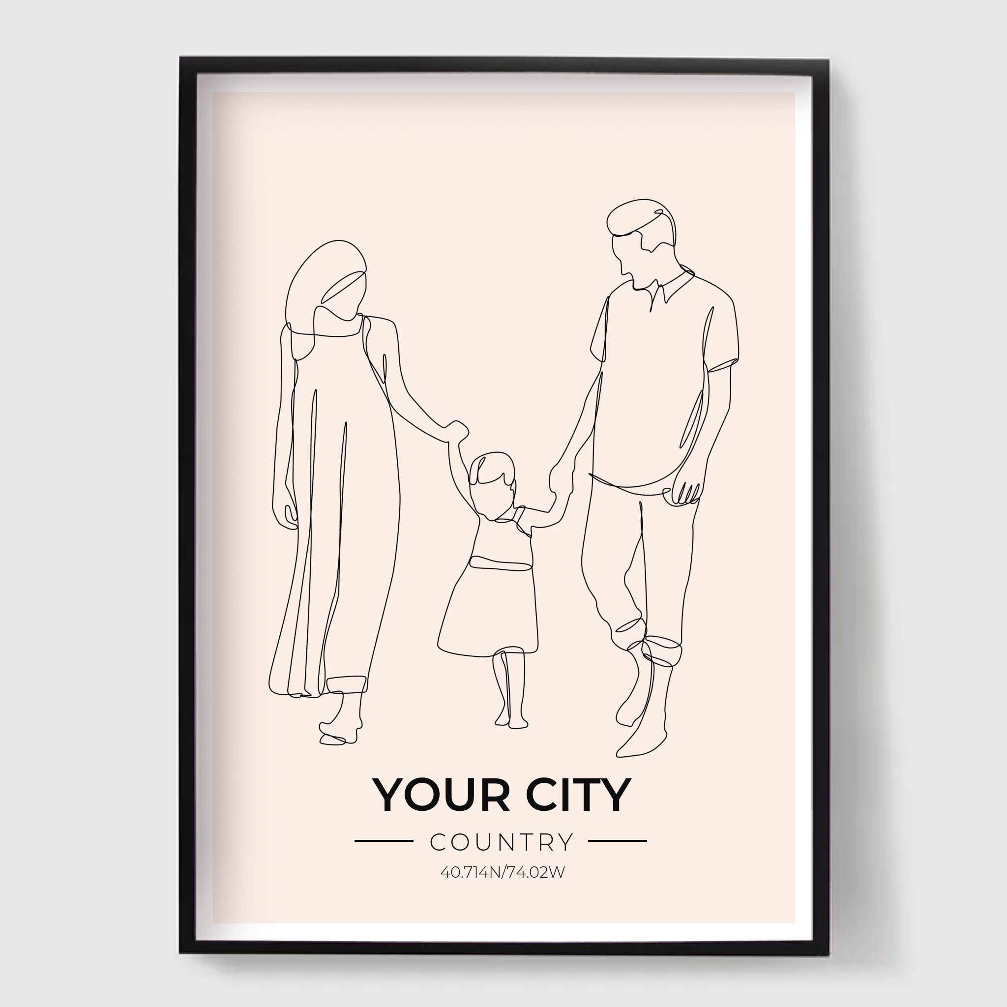 Personlig poster - Familjeomriss