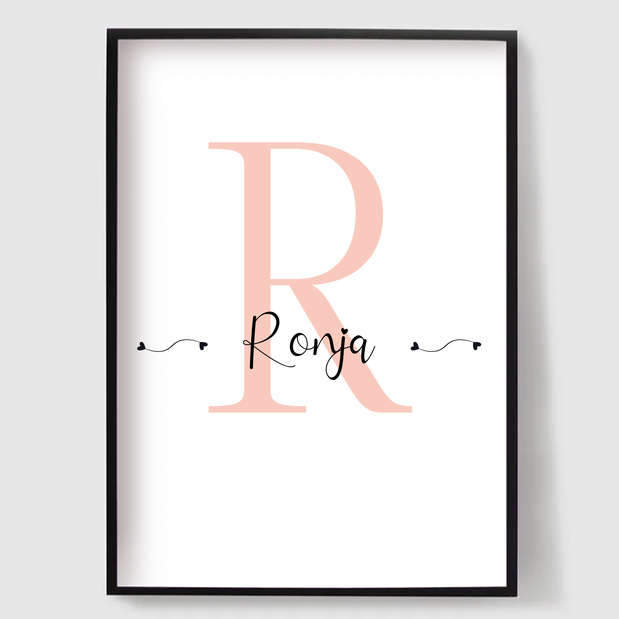 Affisch - Namn / Personlig / Rosa