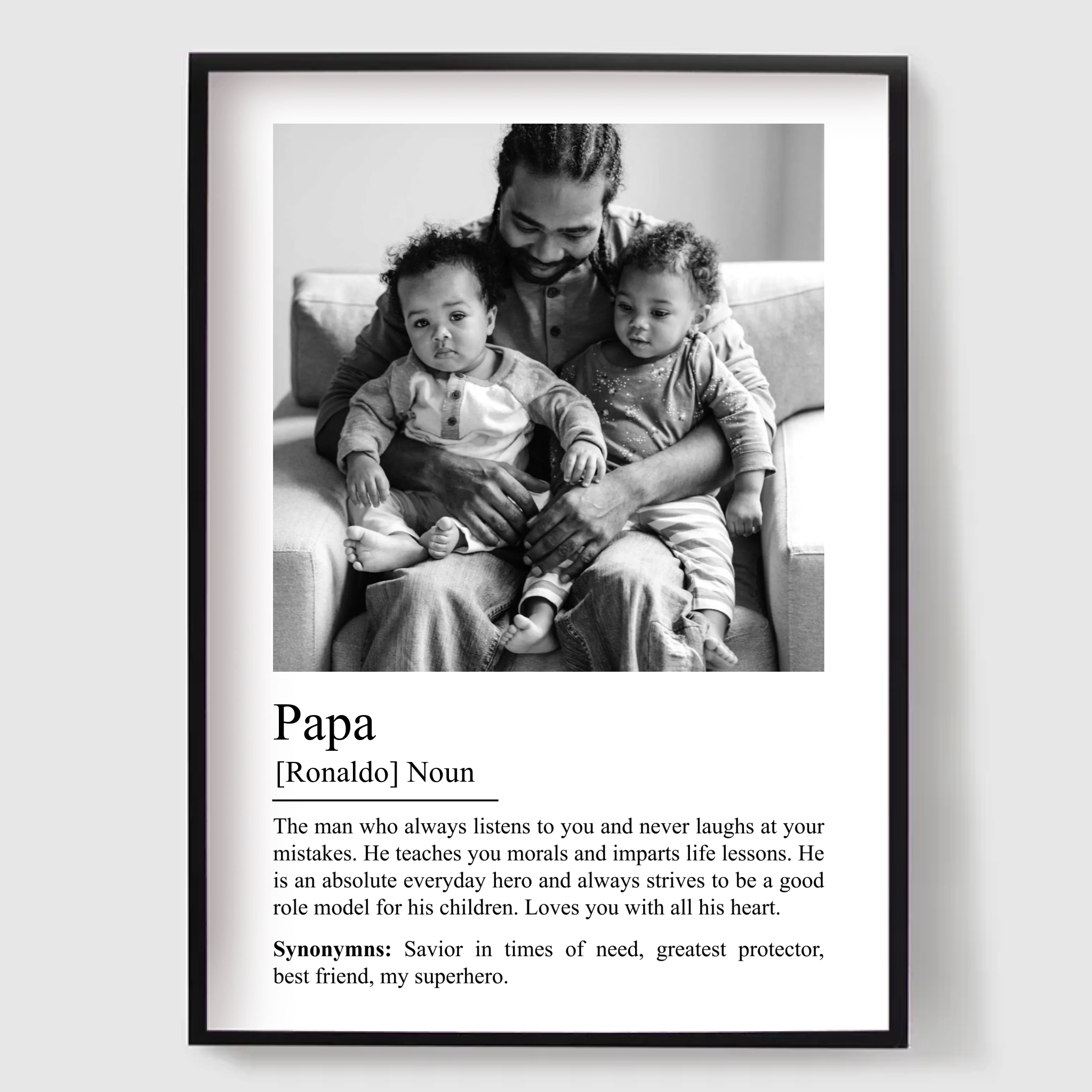 Personlig affisch - Papa-definition
