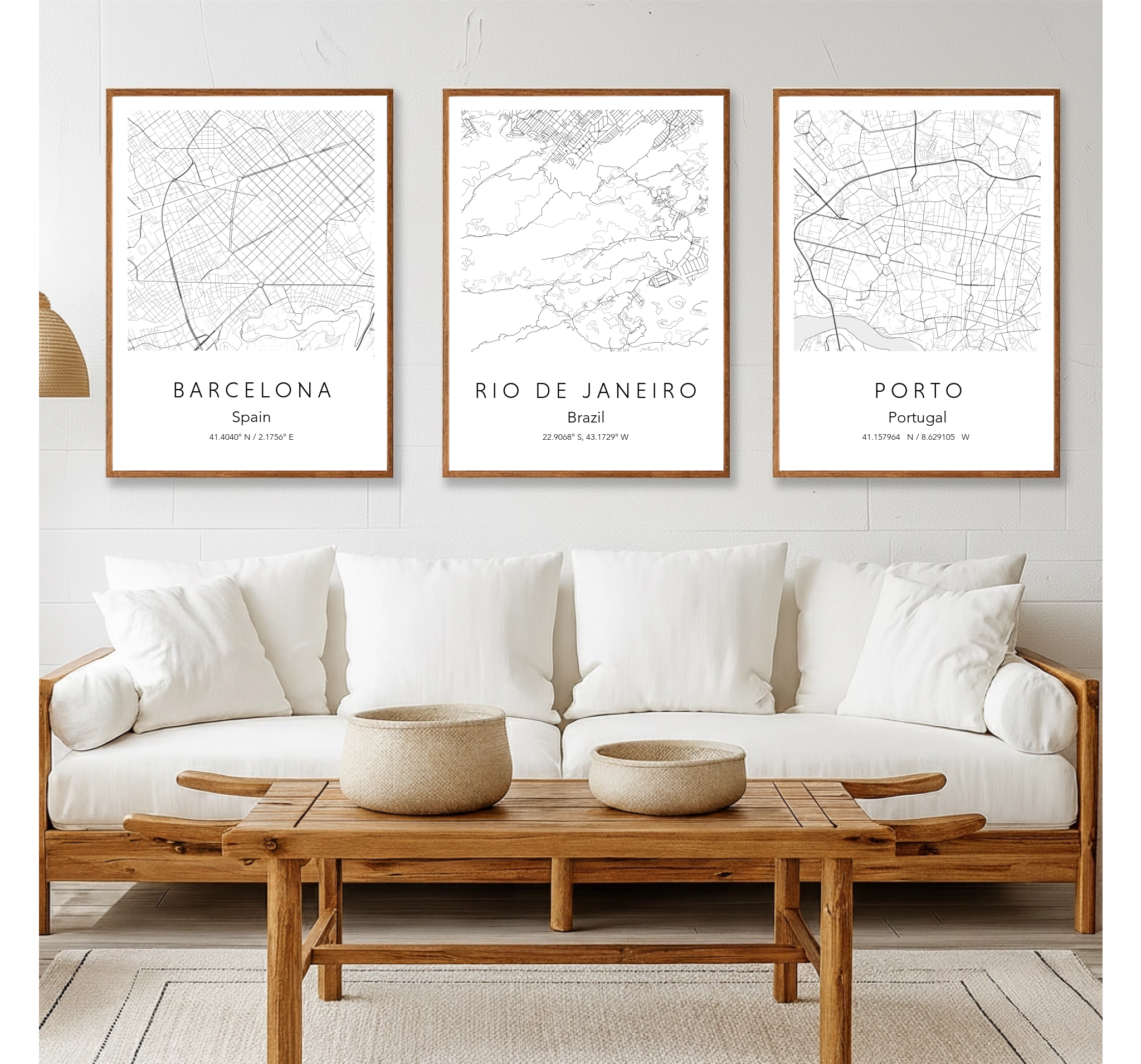 Personliga Posters - Personlig Stadskarta - Set om 3