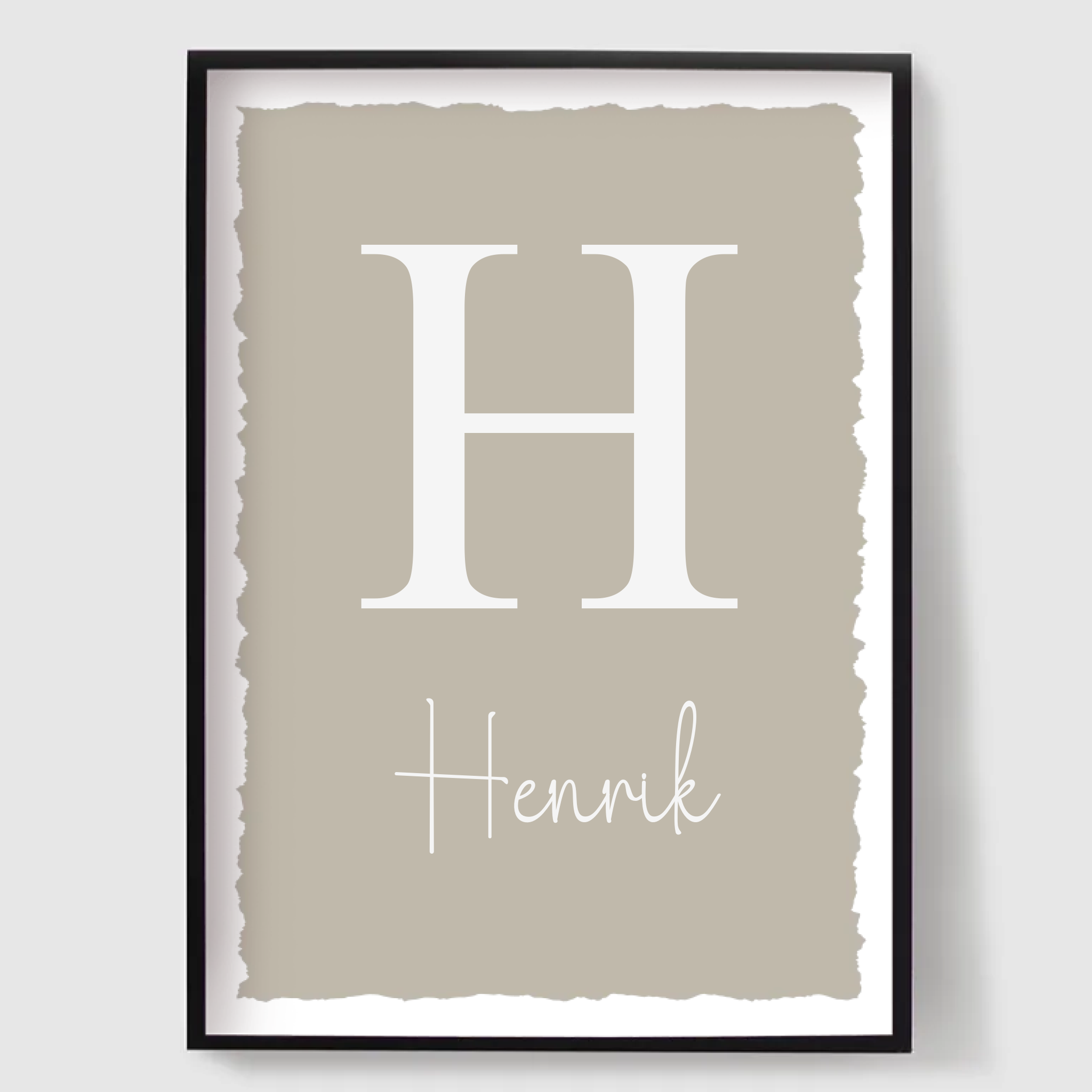Affisch - Namn / Personlig / Beige