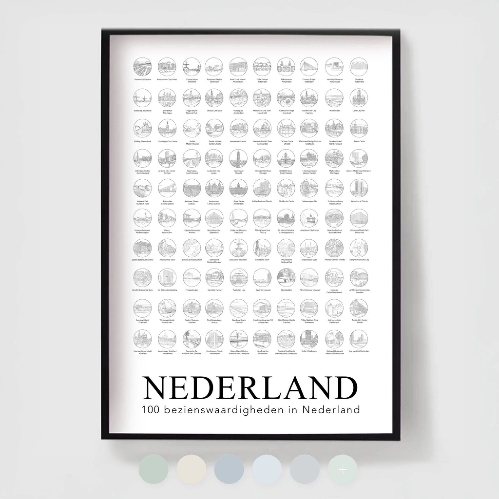 Poster - Nederländernas sevärdheter