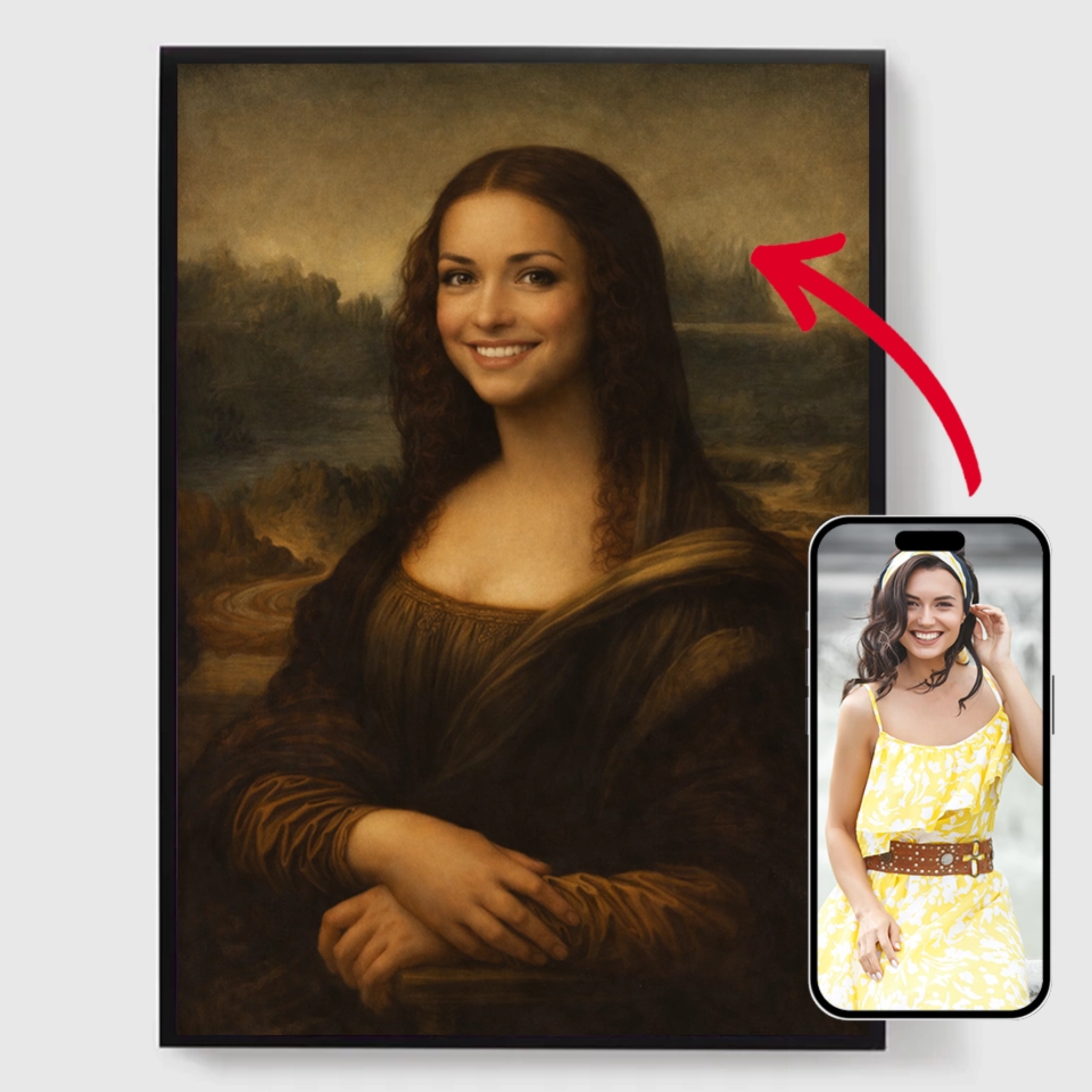 Personlig Poster - Mona Lisa Porträtt - AI Poster