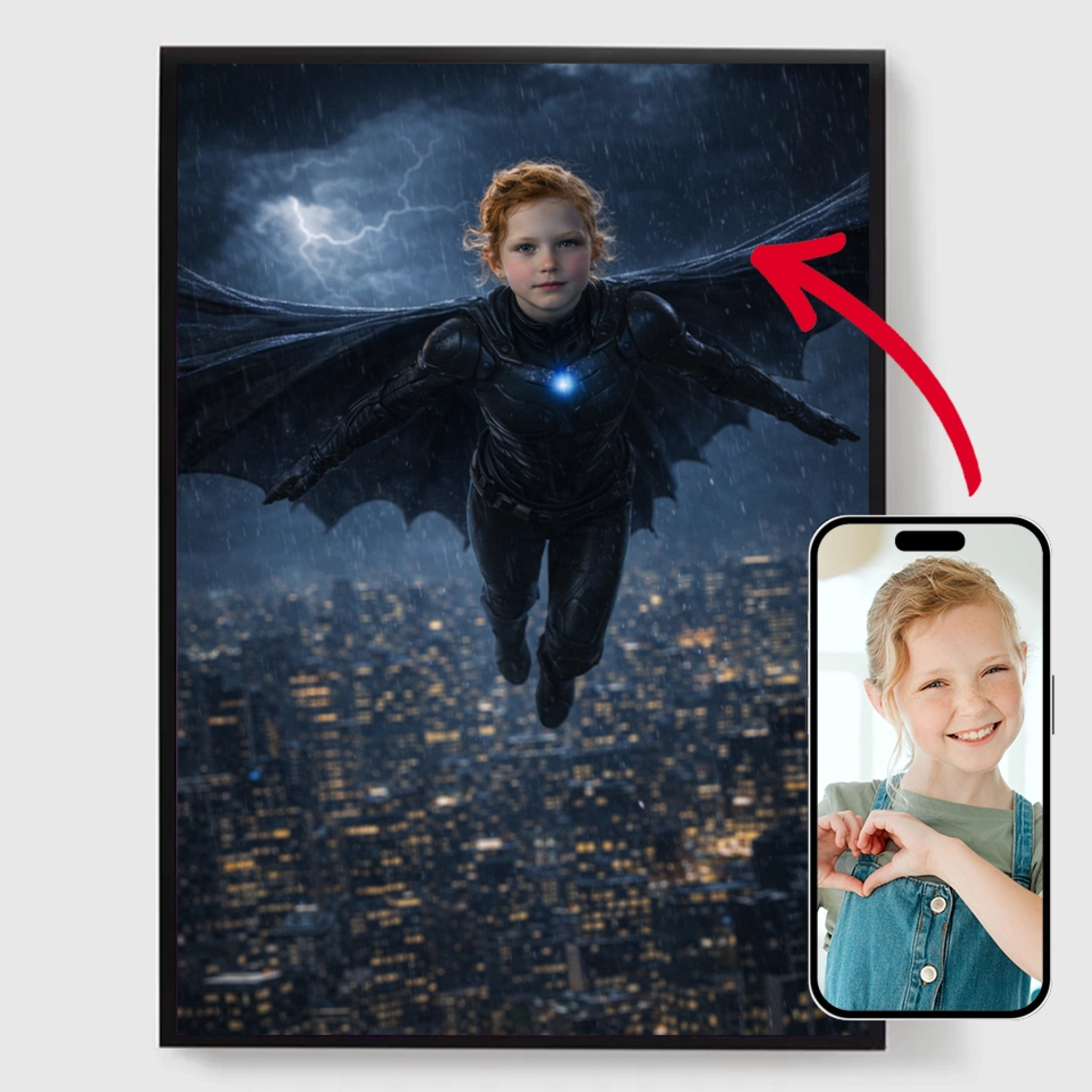 Personlig Poster - BatKid - AI Poster
