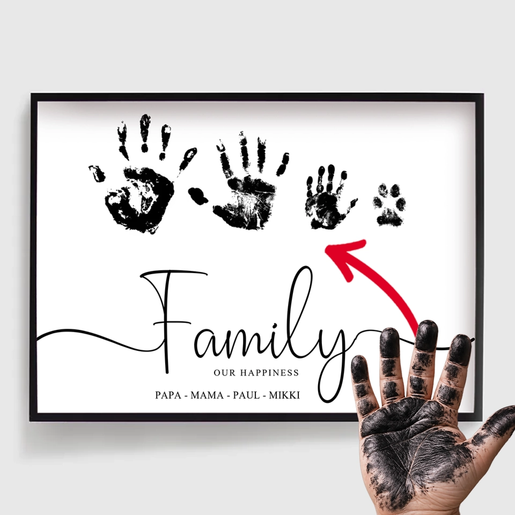 Personlig Poster - Gör Det Själv Familjehänder