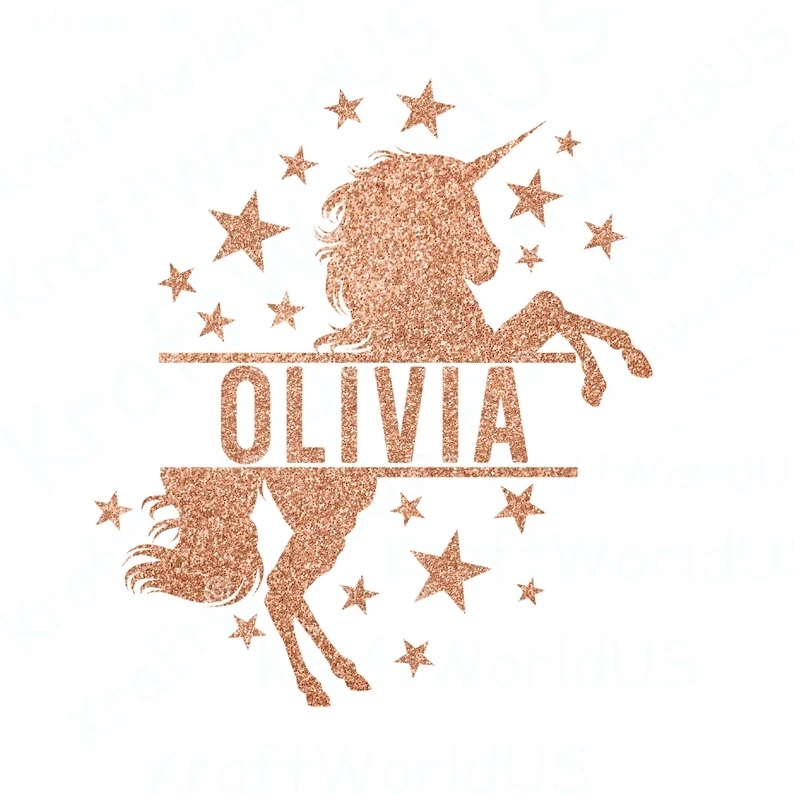 Väggdekaler - Enhörning / Personlig