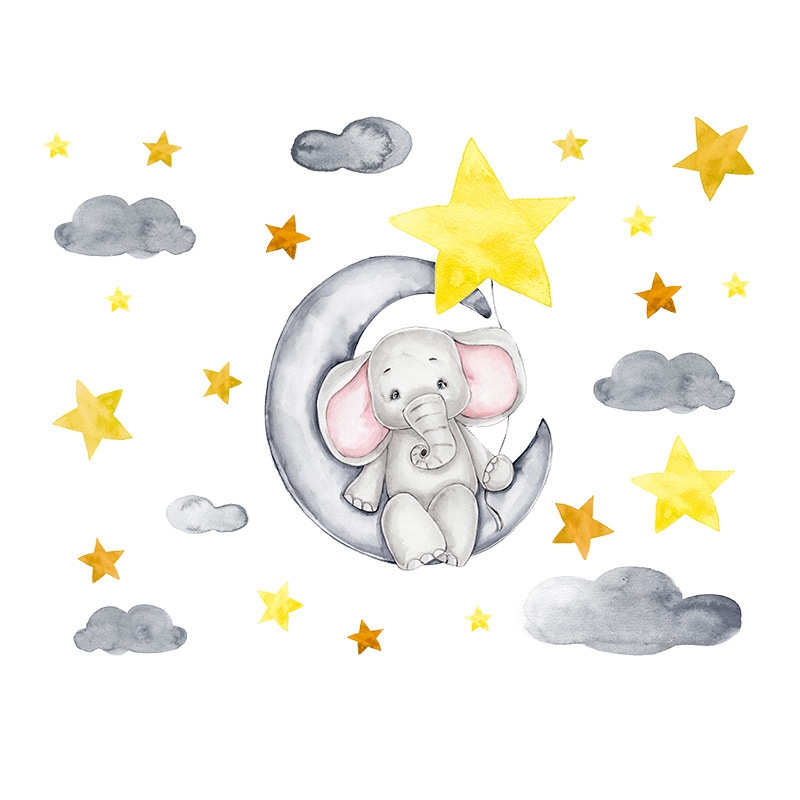 Väggdekal - Elefant i himlen