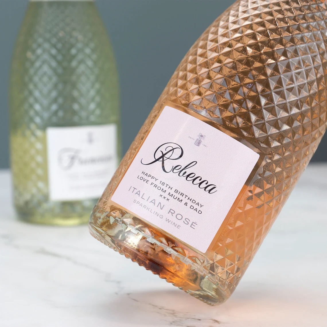Klistermärke - Personlig Prosecco Champagne vinetikett