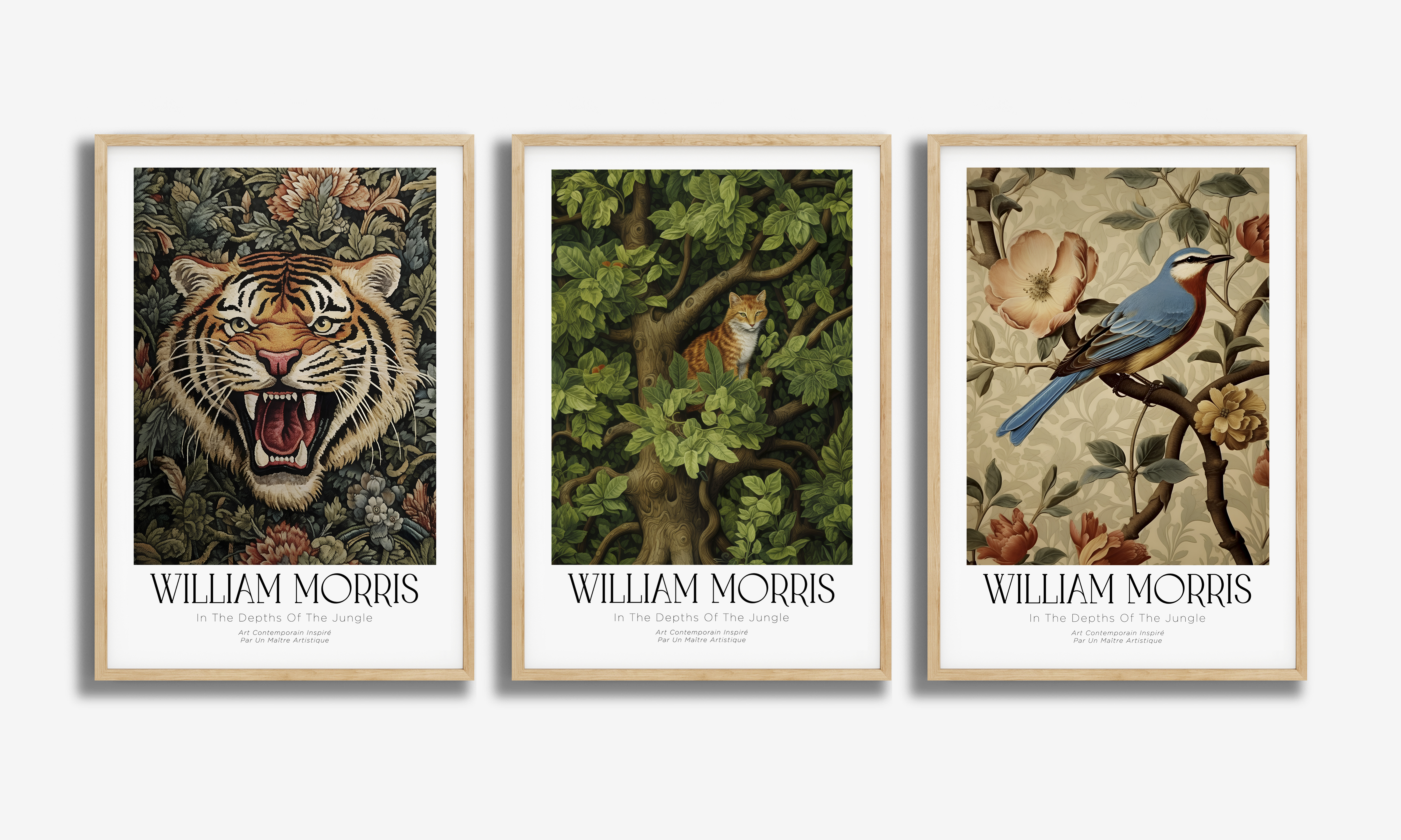 William Morris djungelposter - Set om 3