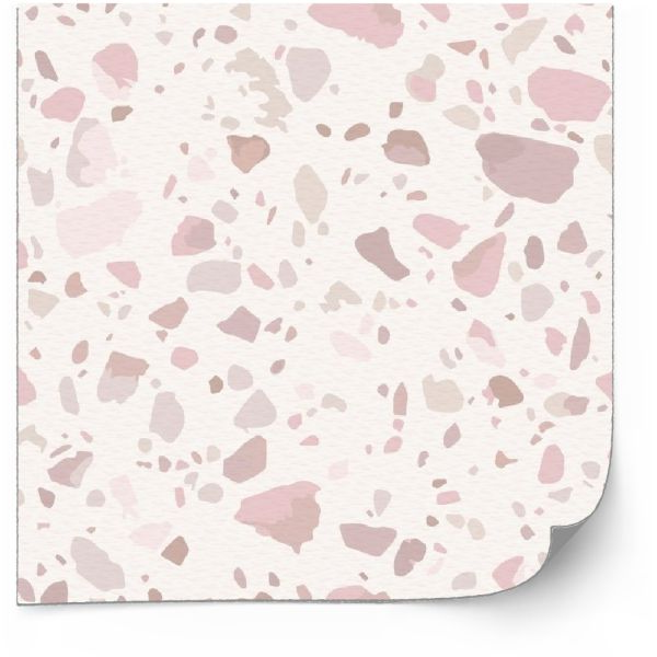 Kakelklistermärke - Rosa och beige Terrazzodekaler / 24 st