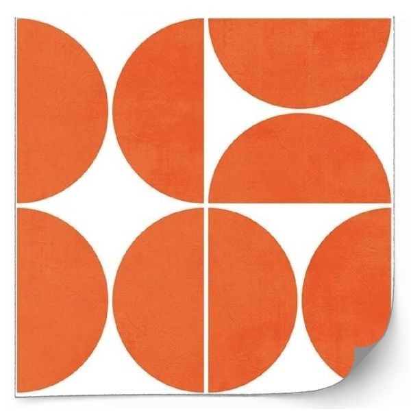 Kakelklistermärke - Orange cirkelmönster / 24 st