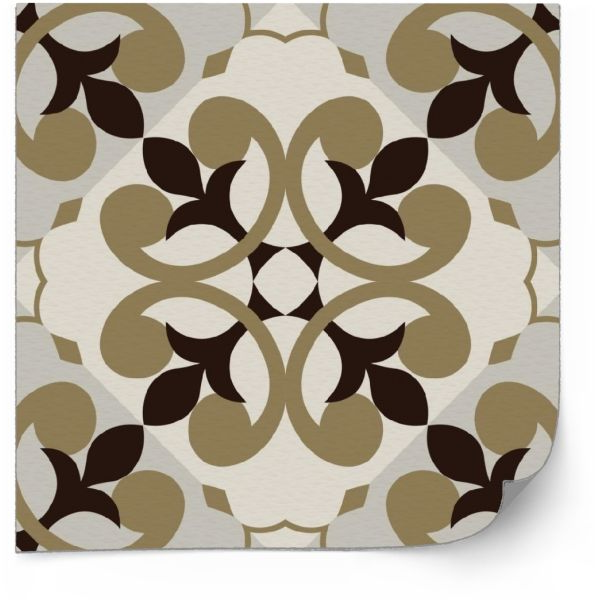Kakelklistermärke - Vintage Kakel Antik Sömlös Design / 14 / 24 st