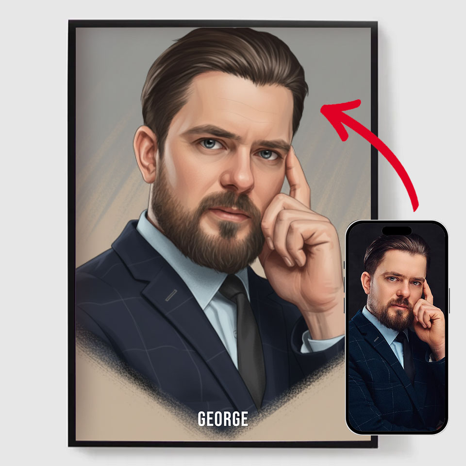 Personlig Poster - Illustrerad realism - AI Poster
