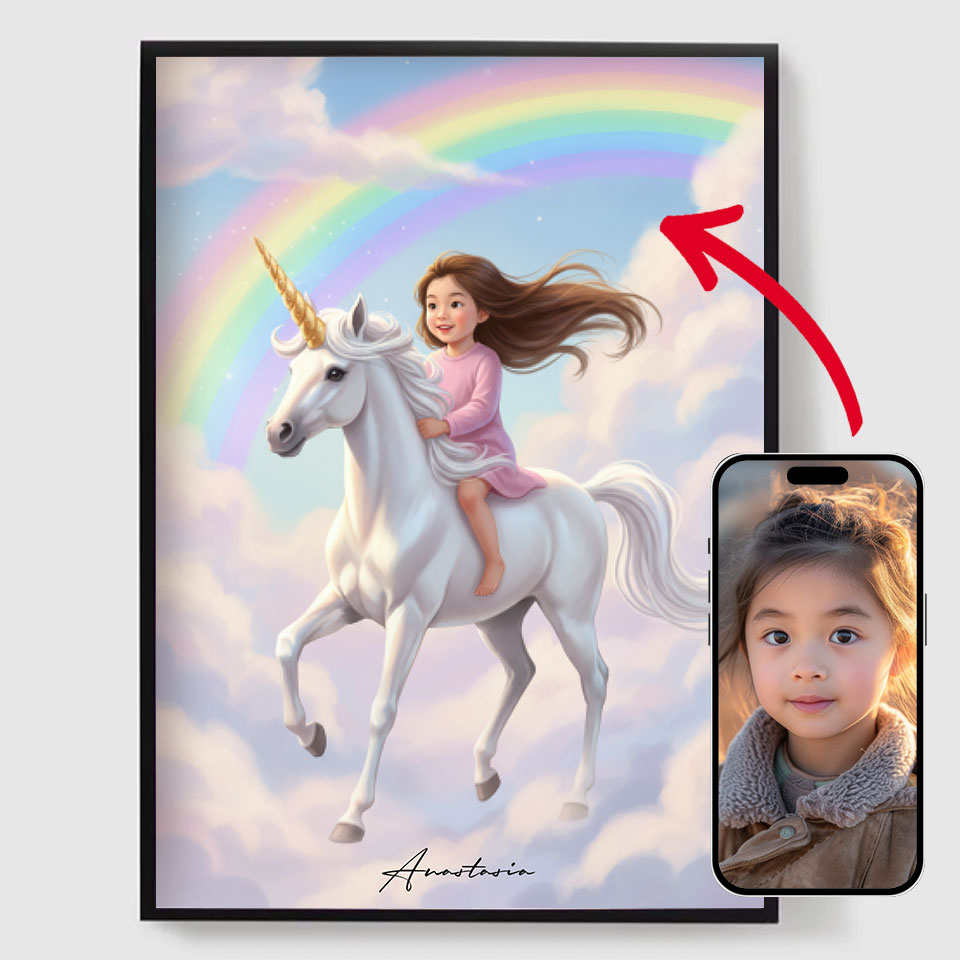 Personlig Poster - Fantasy Barnporträtt - AI Poster