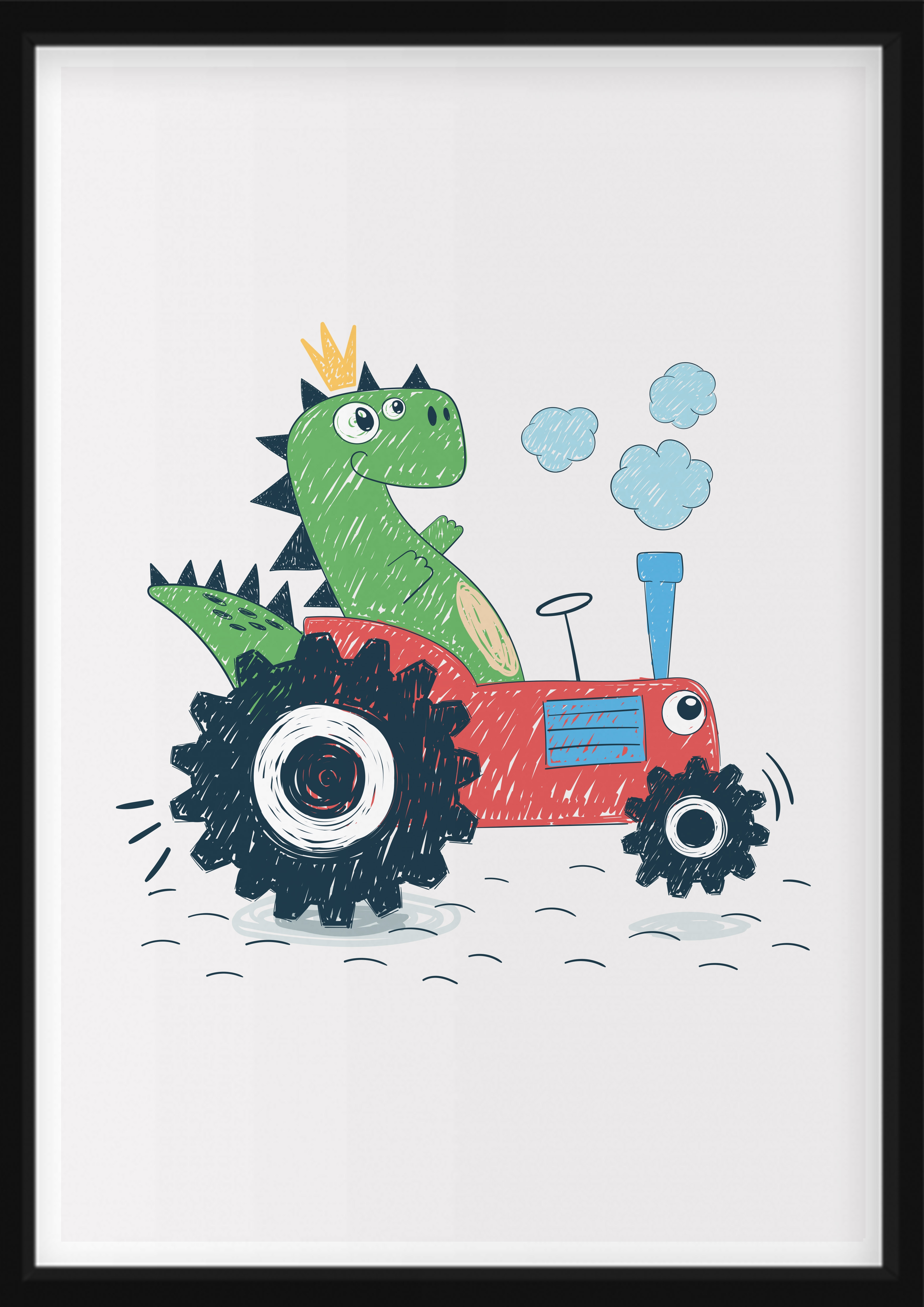 Affisch - Dino i traktor