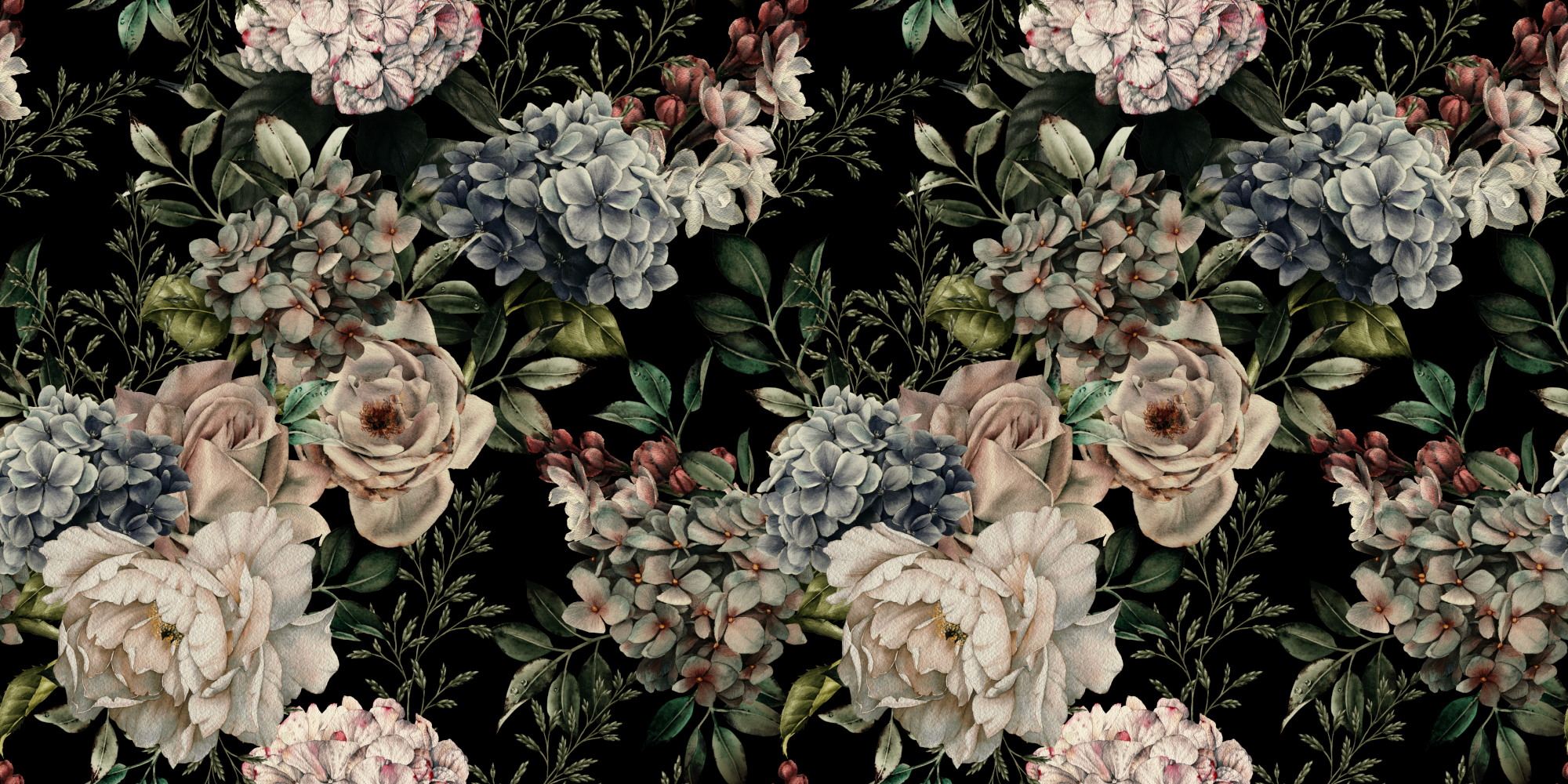 Dekorplast - Blommönster  / Skala och sticka