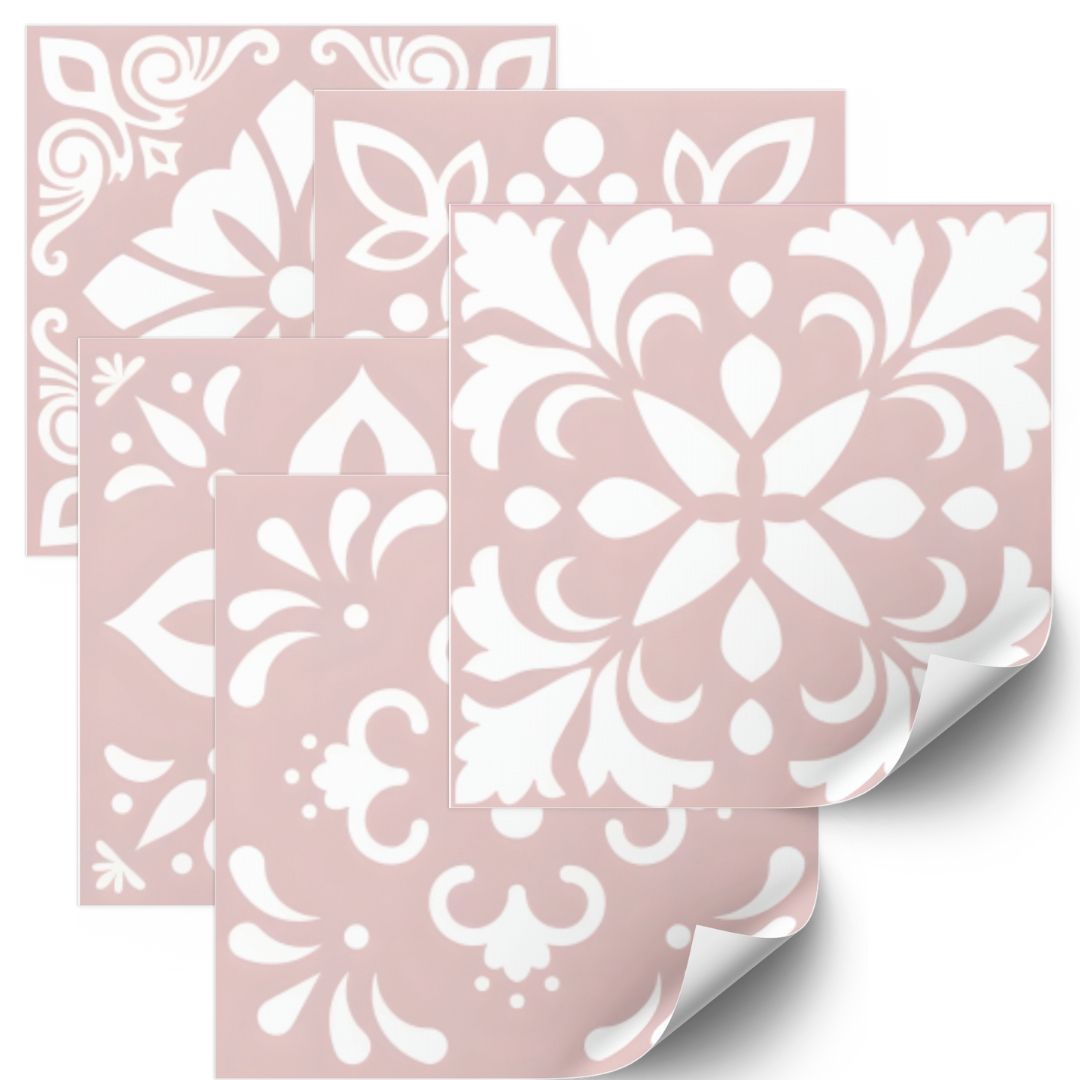 Kakelklistermärke - Rosa / 24 st