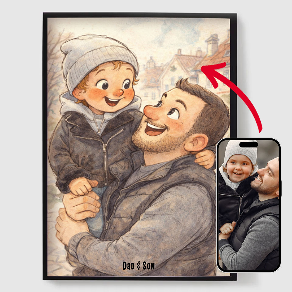 Personlig Poster - Barnboksstil Porträtt - AI Poster