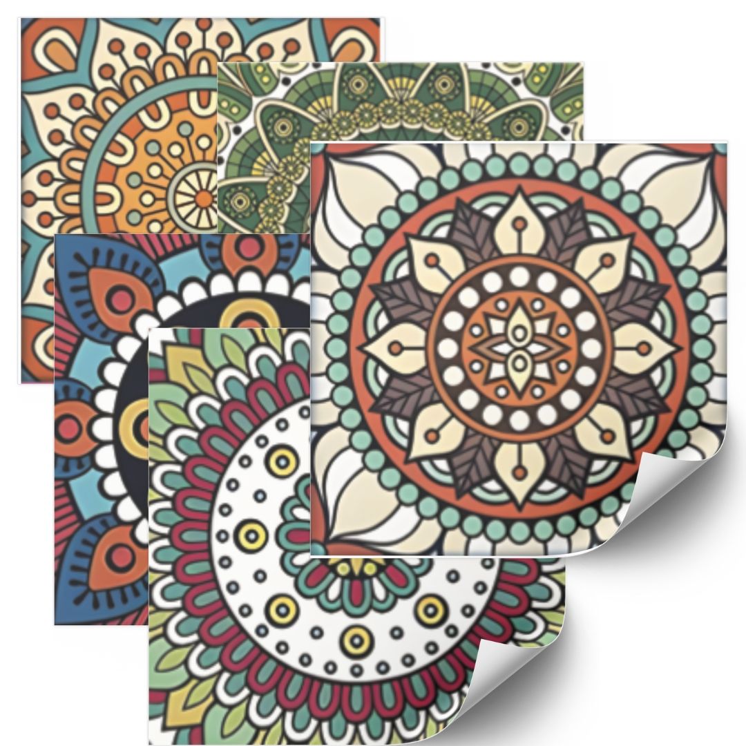 Kakelklistermärke - Mörkröd / Peel och Stick Backsplash / 24 st