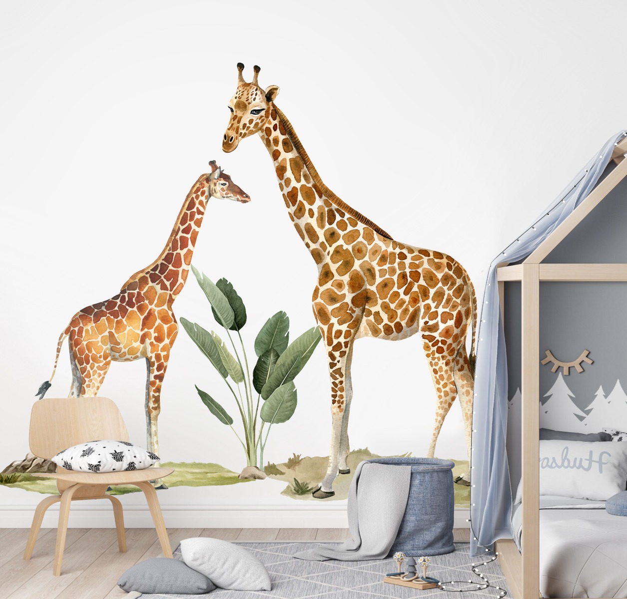 Väggdekal - Safari Giraffer