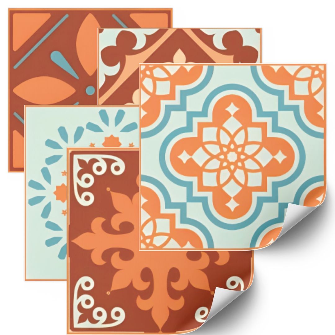 Kakelklistermärke - Ornament Orange / 24 st