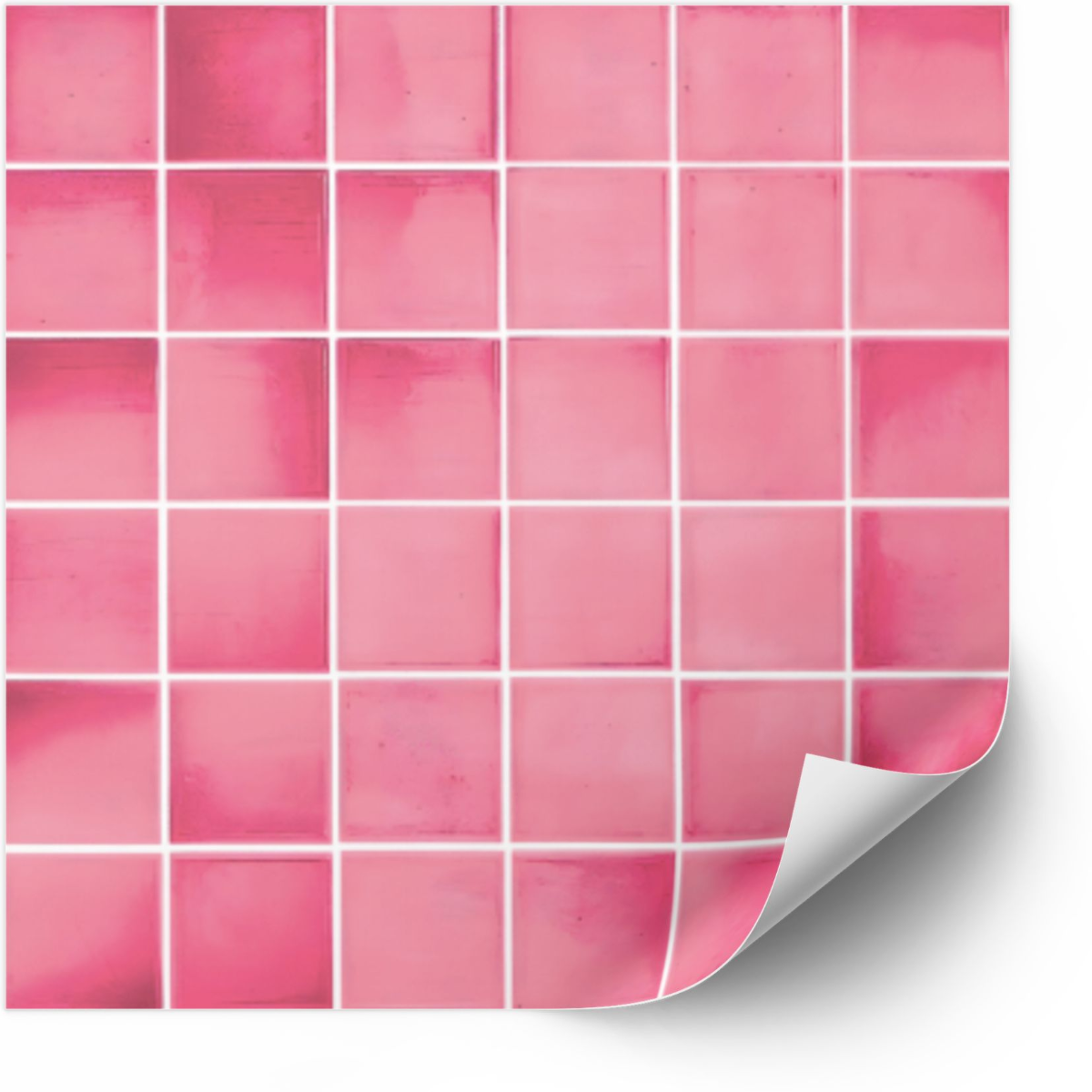 Kakelklistermärke - Rosa / 24 st