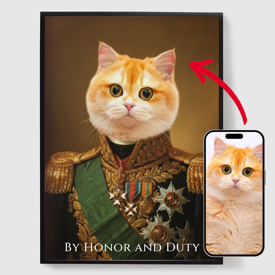 Personlig Poster - Husdjurets Överste - AI Poster