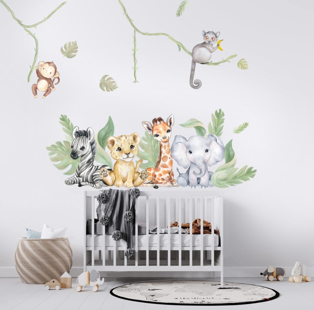 Väggdekal - Safari Djur XL / XXL