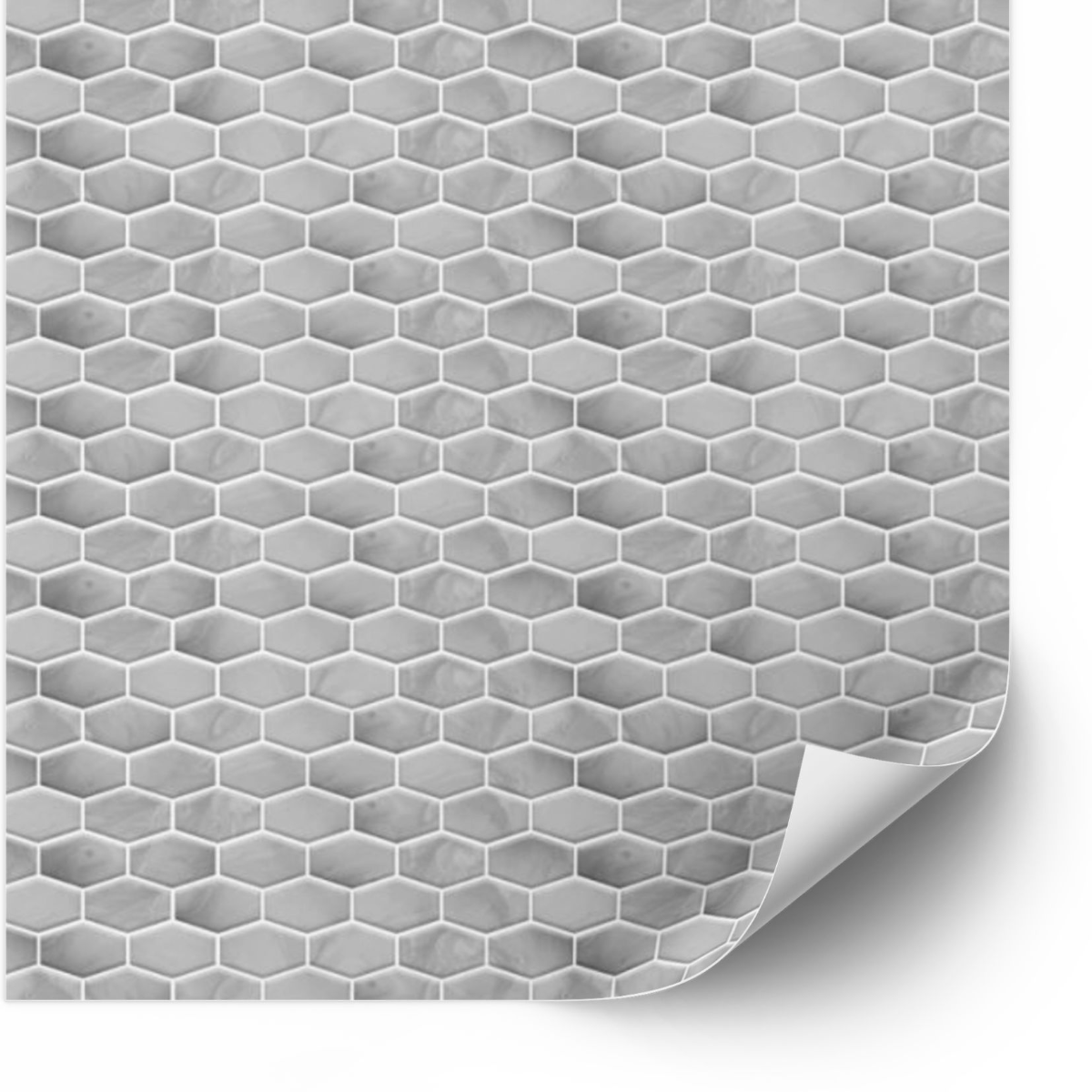 Kakelklistermärke - Peel and Stick Kakel / Ljusgrå / 24 st