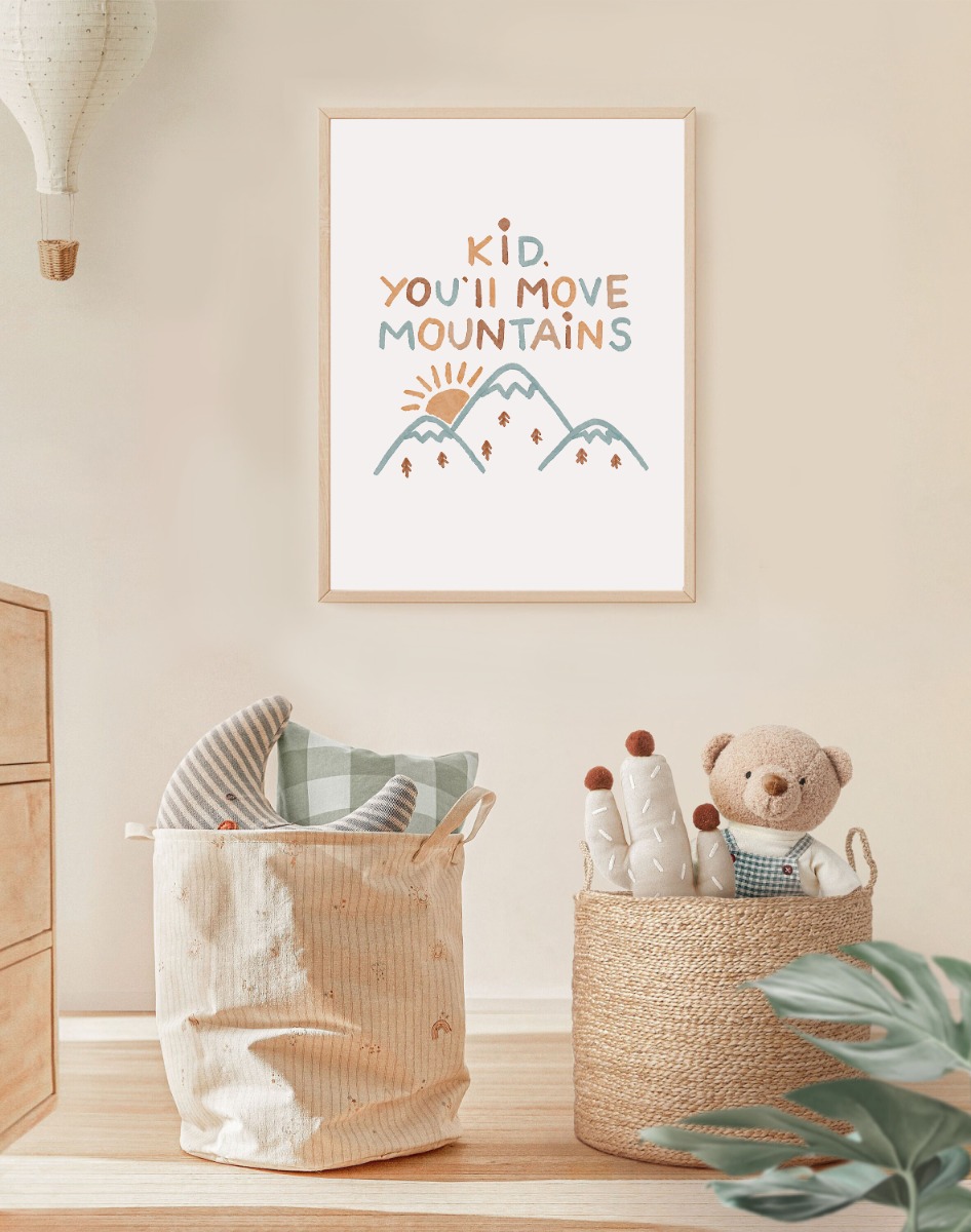 Affisch - Abstrakt Konst / Kid you'll move Mountains