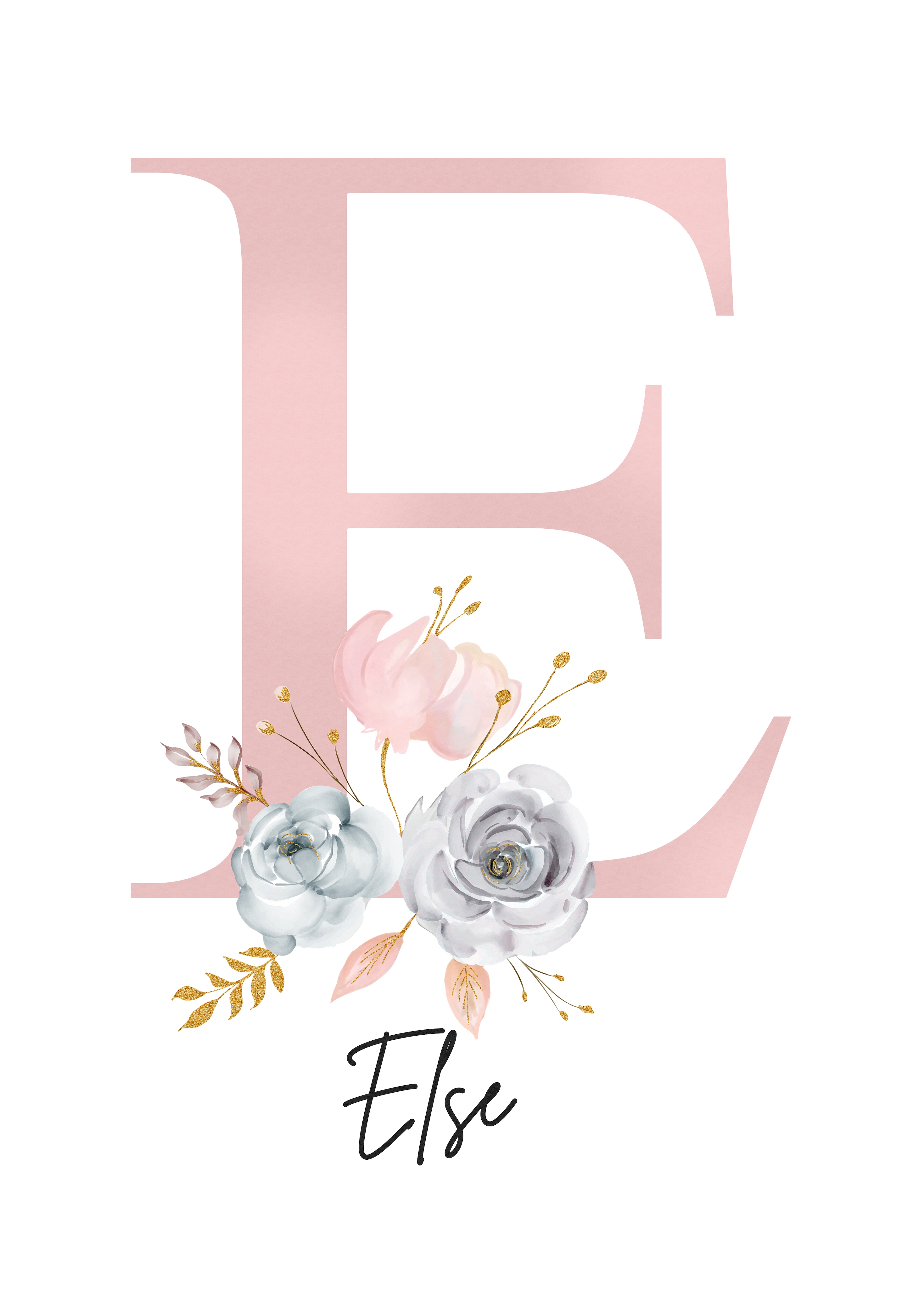 Affisch - Rosa / Anpassad text