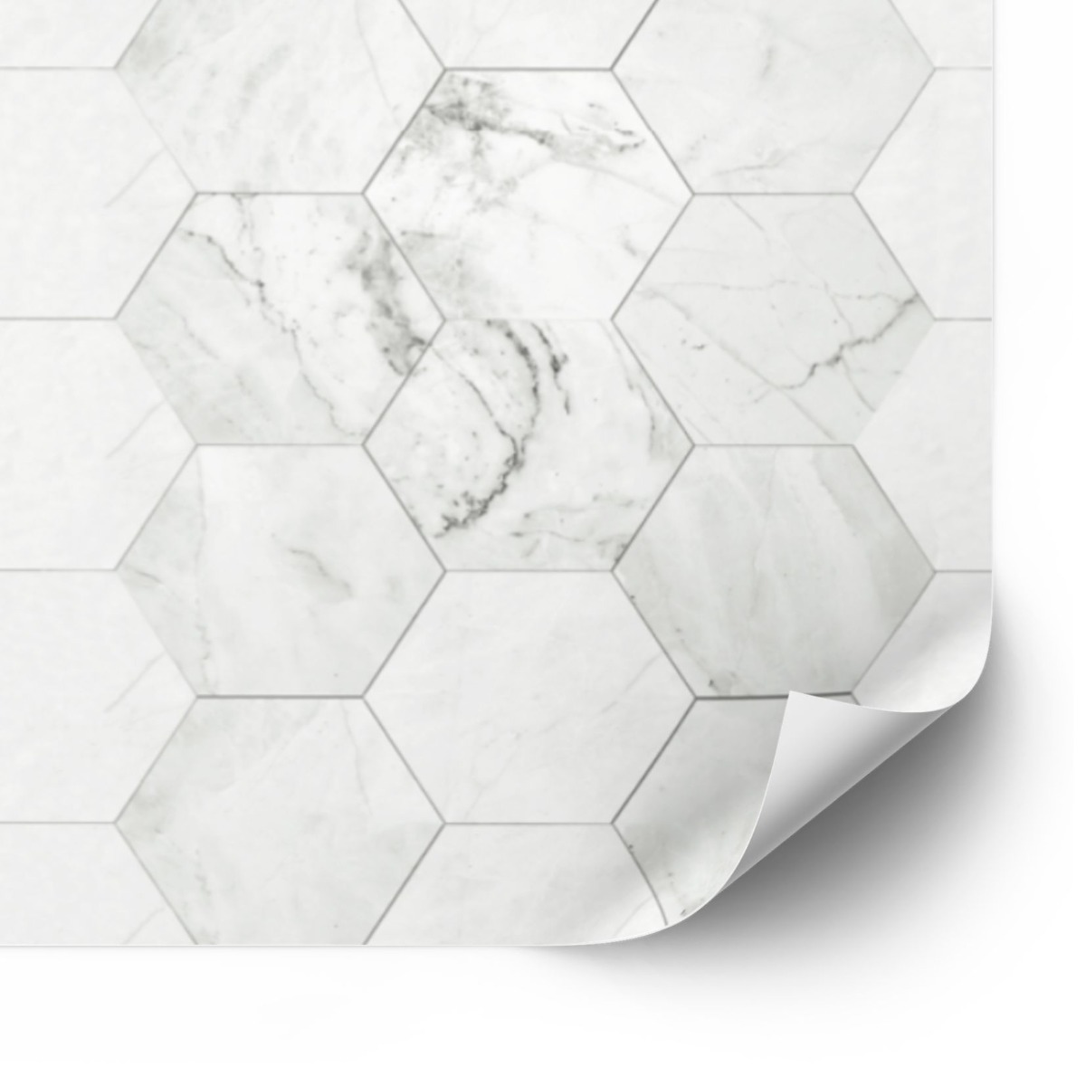 Kakelklistermärke - Hexagon Grey Peel and Stick Kakel / 24 st