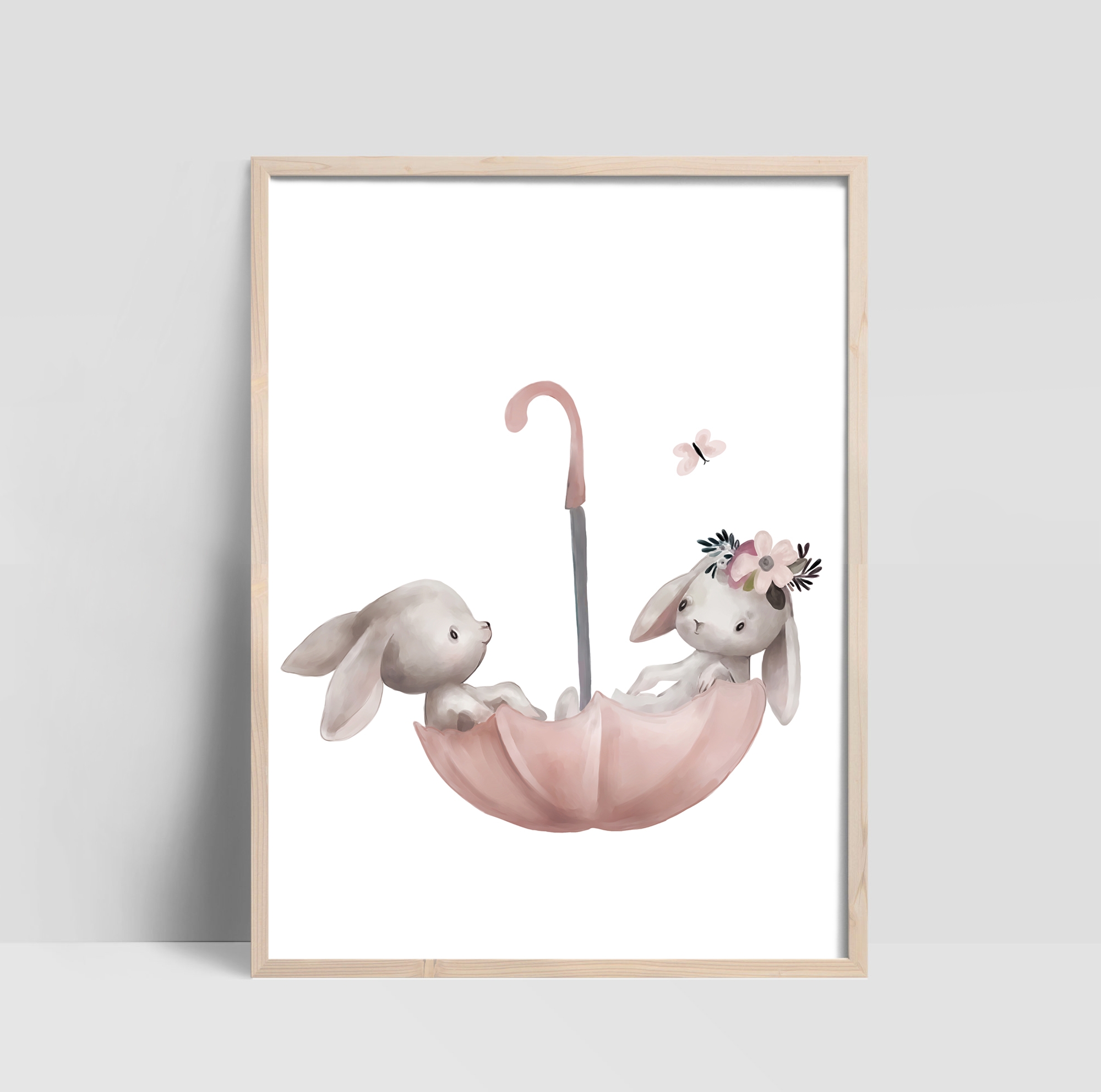 Poster - Kaniner i ett Paraply