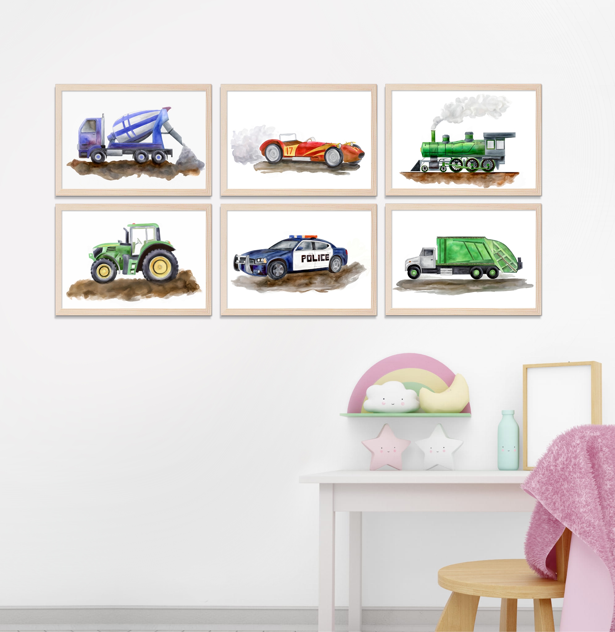 Posters - Fordon / set om 6
