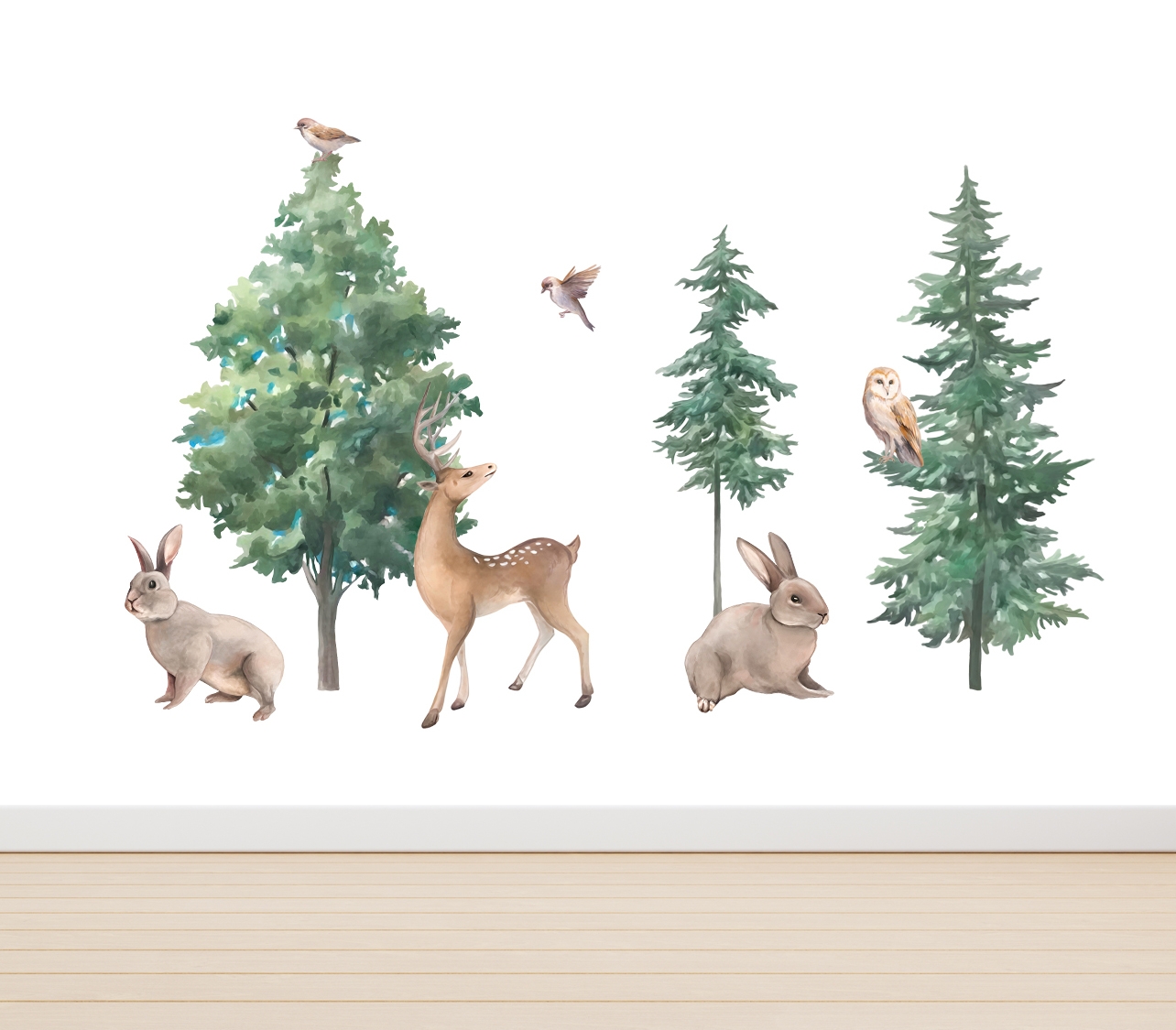 Wallsticker - Kaniner, Rådjur och Fåglar