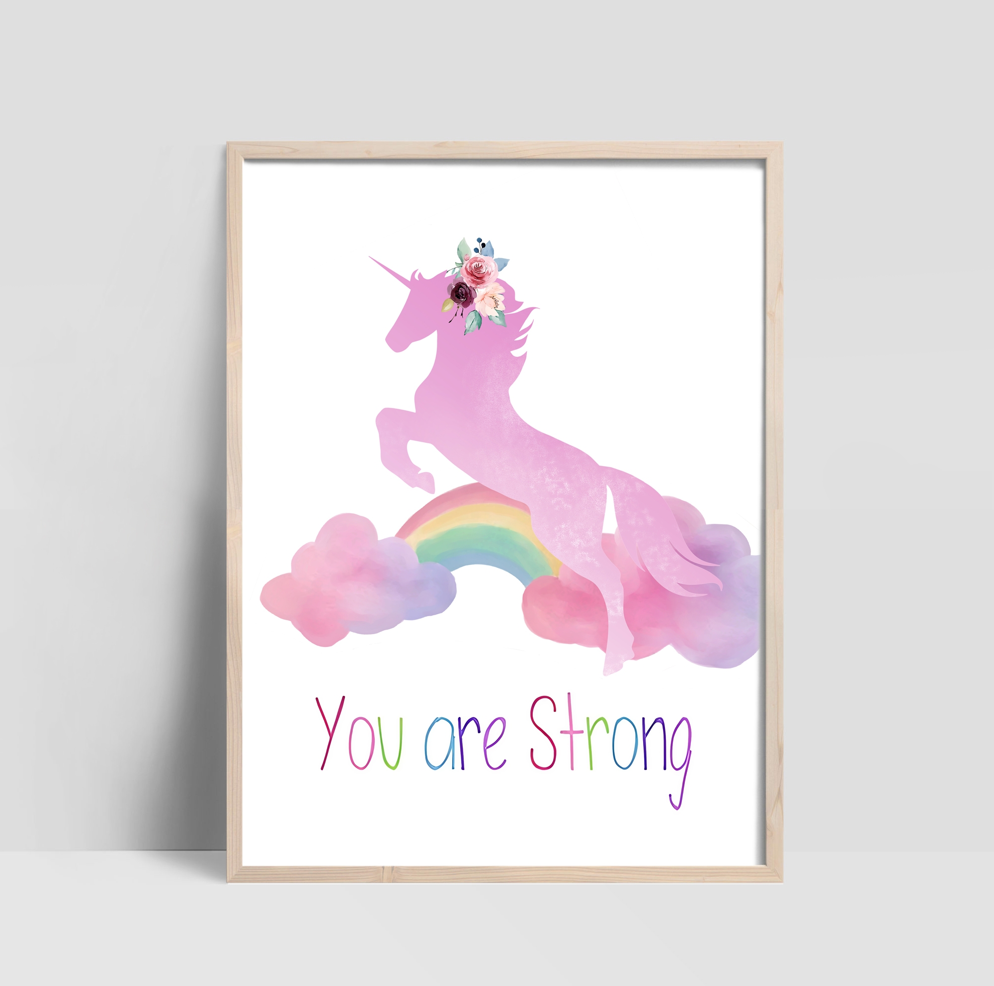 Affisch - Enhörning / You are Strong