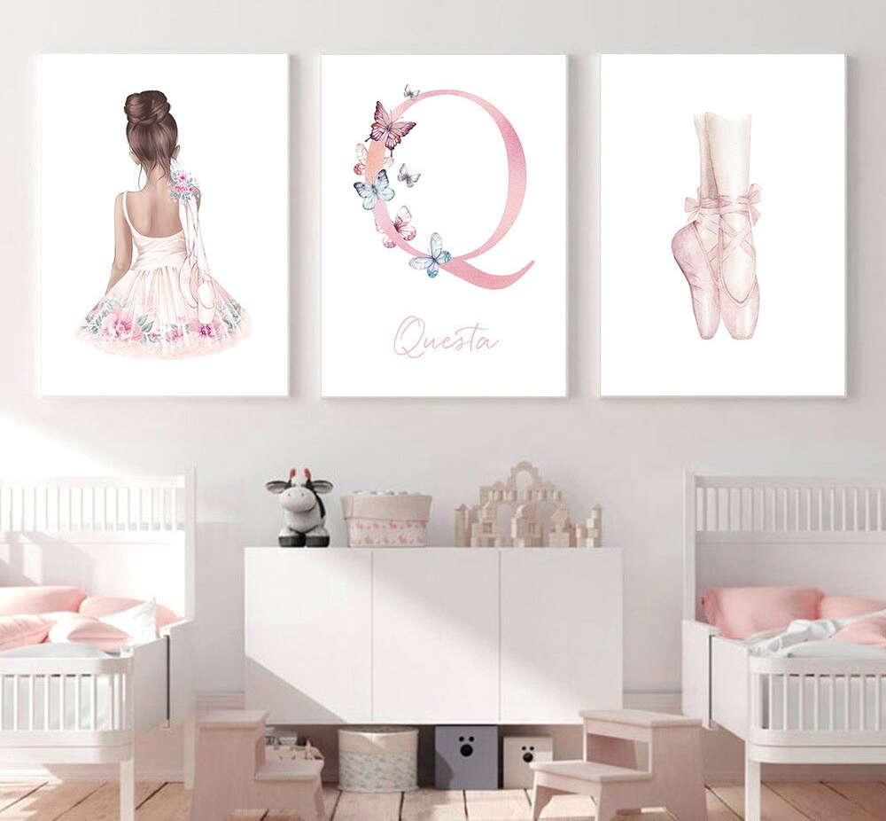 Affisch - Ballerina / Personlig / Set med 3