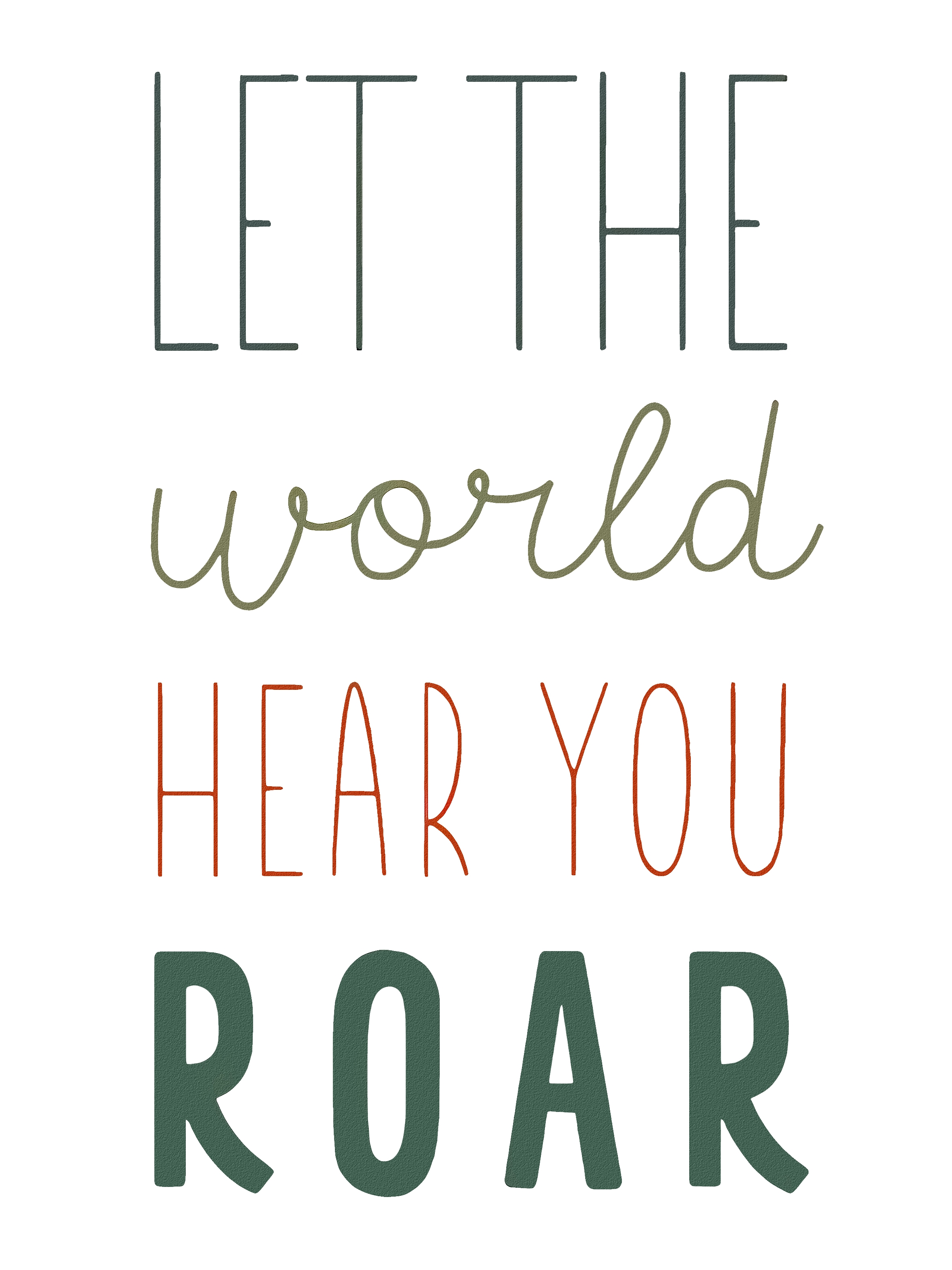 Poster - Let the World Hear you ROAR / Dinosaurie
